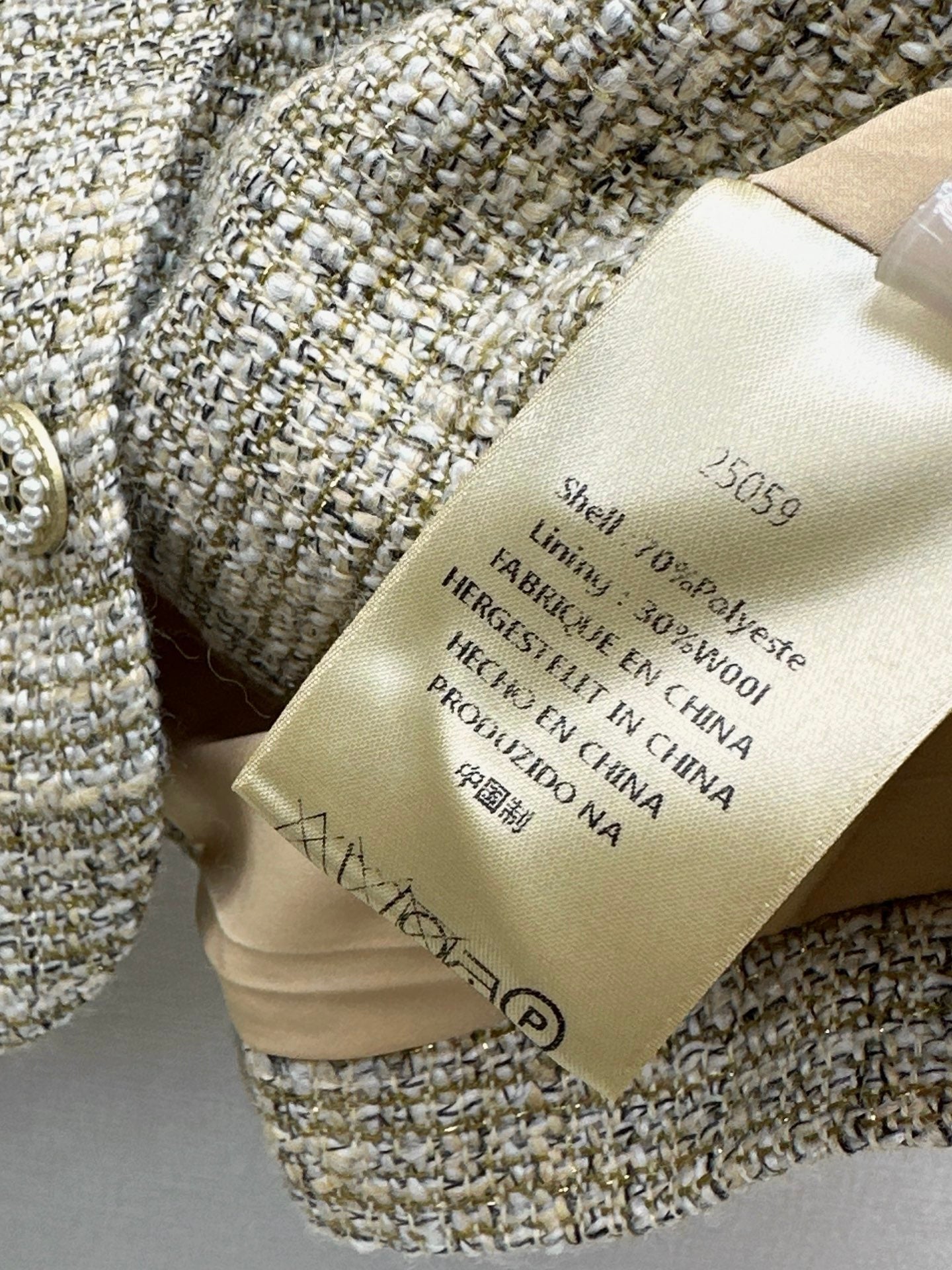 Chan NEW woven jacket and skirt suit