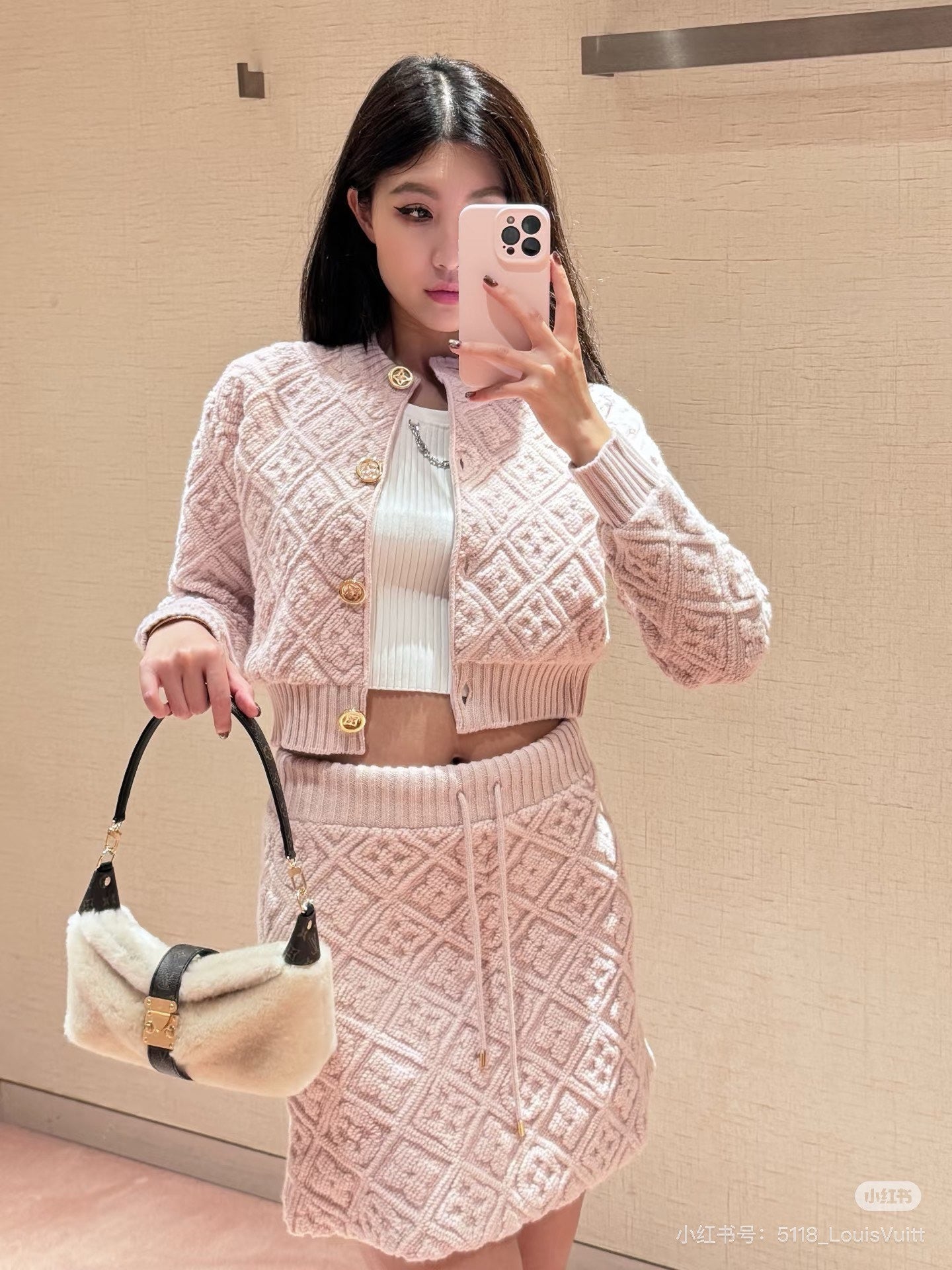 Louis NEW Cashmere cardigan and skirt set