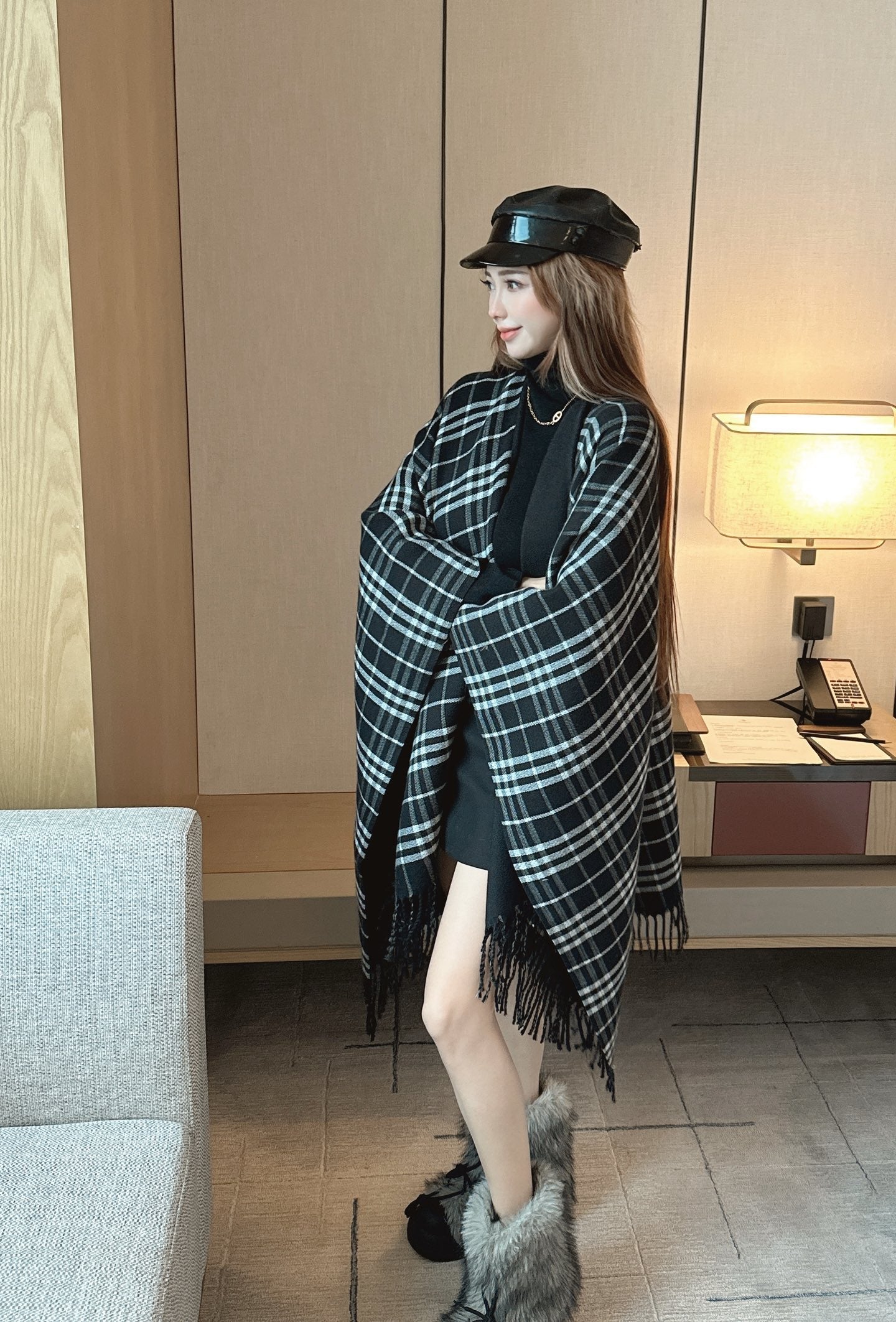 Bur NEW wool shawl cape