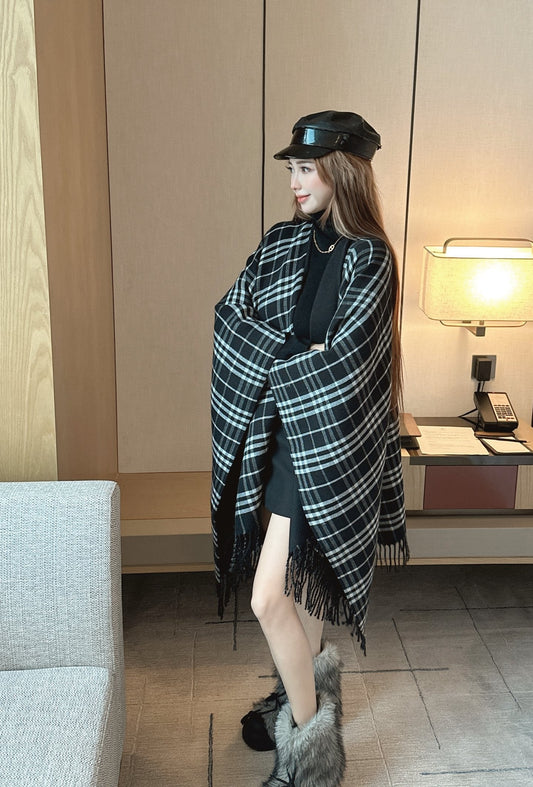 Bur NEW wool shawl cape