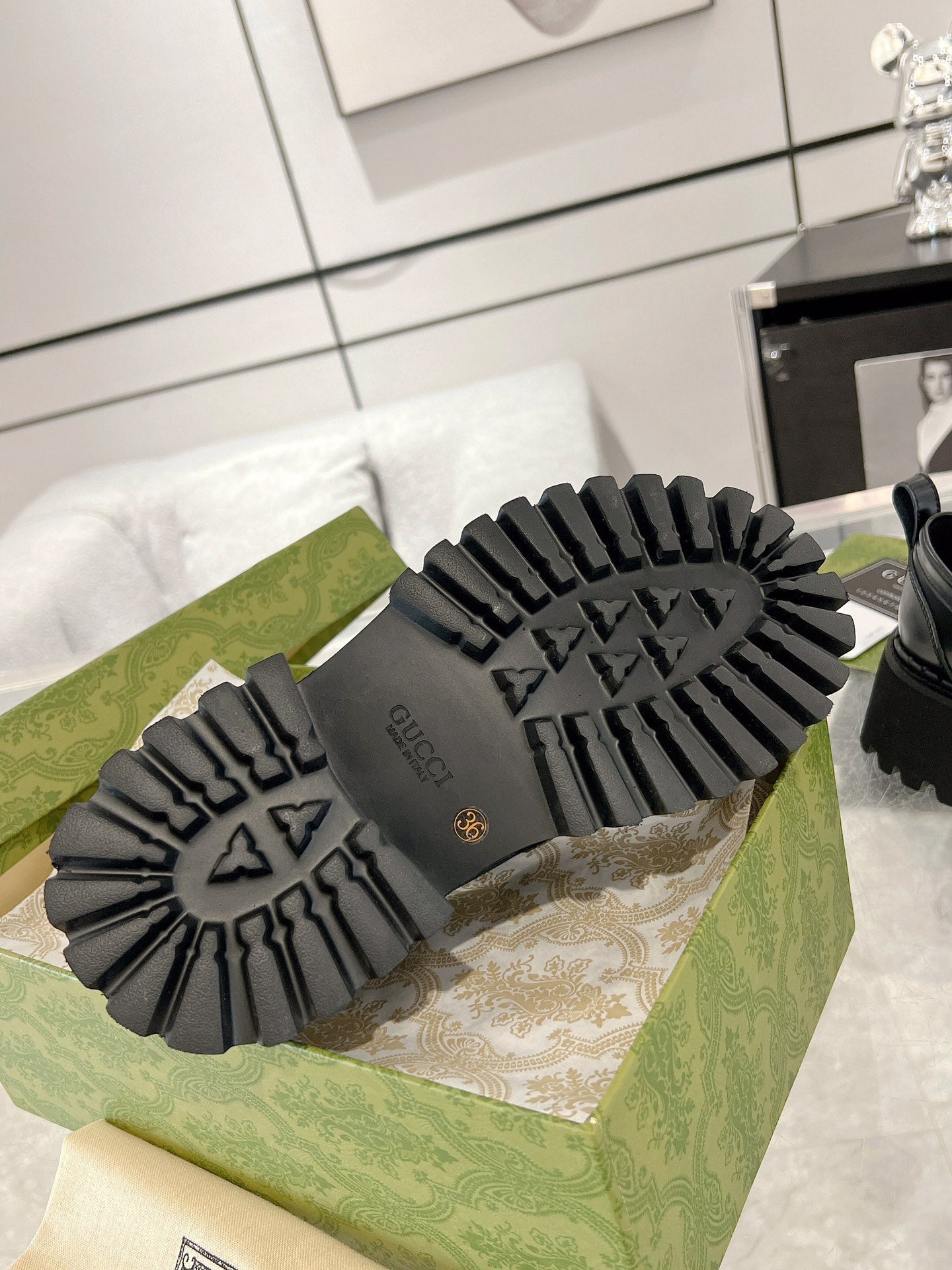 Gucc 25fw platform loafer shoes