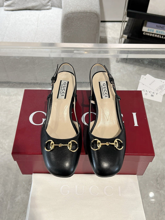 Gucc 25fw slingback chunky heels