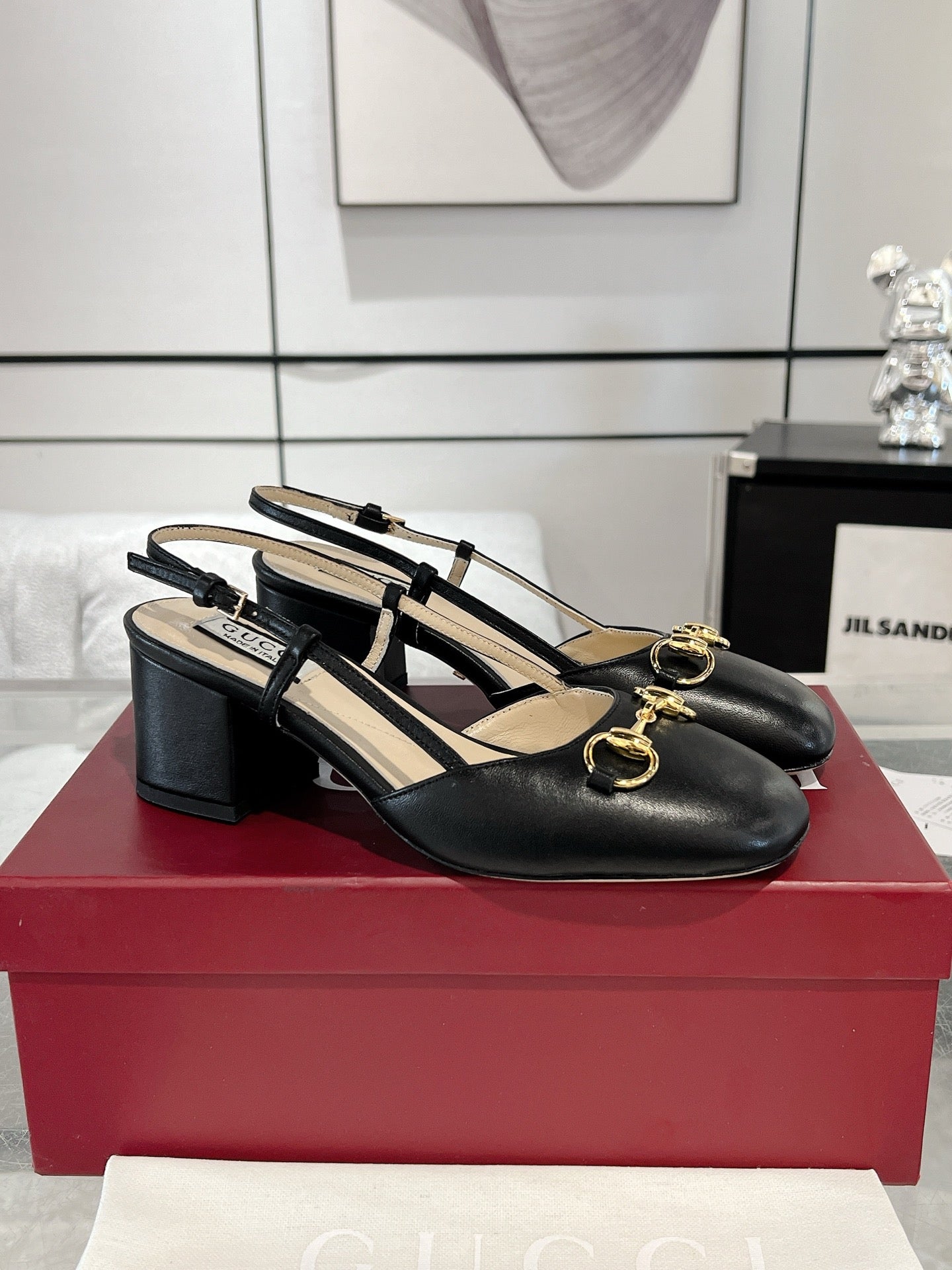 Gucc 25fw slingback chunky heels