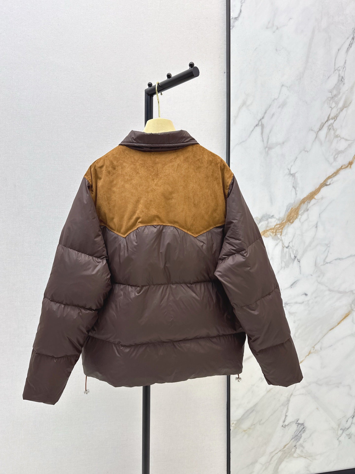 Miu NEW Suede Fleece Down Jacket