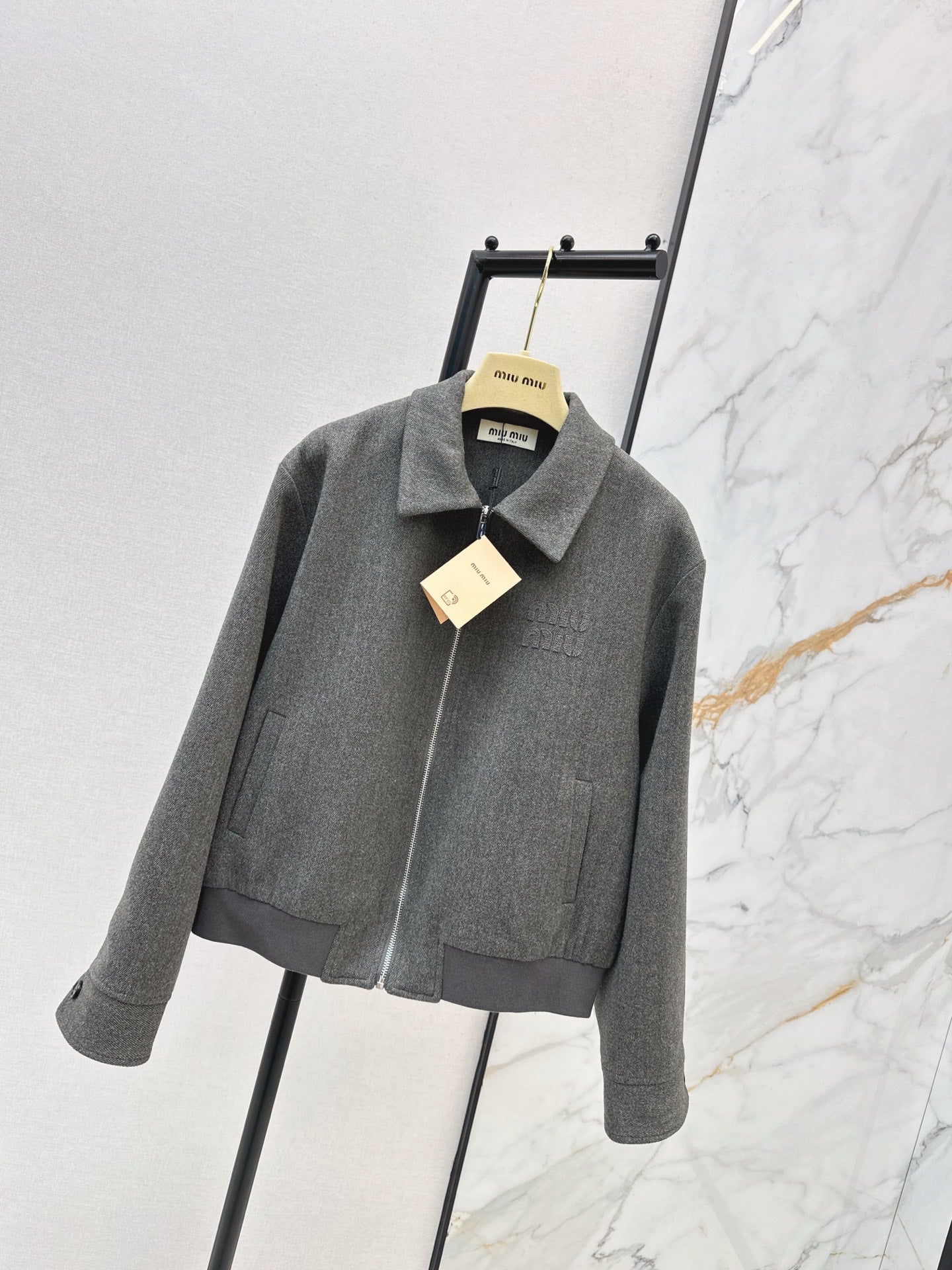 Miu NEW Letter Embroidered Jacket