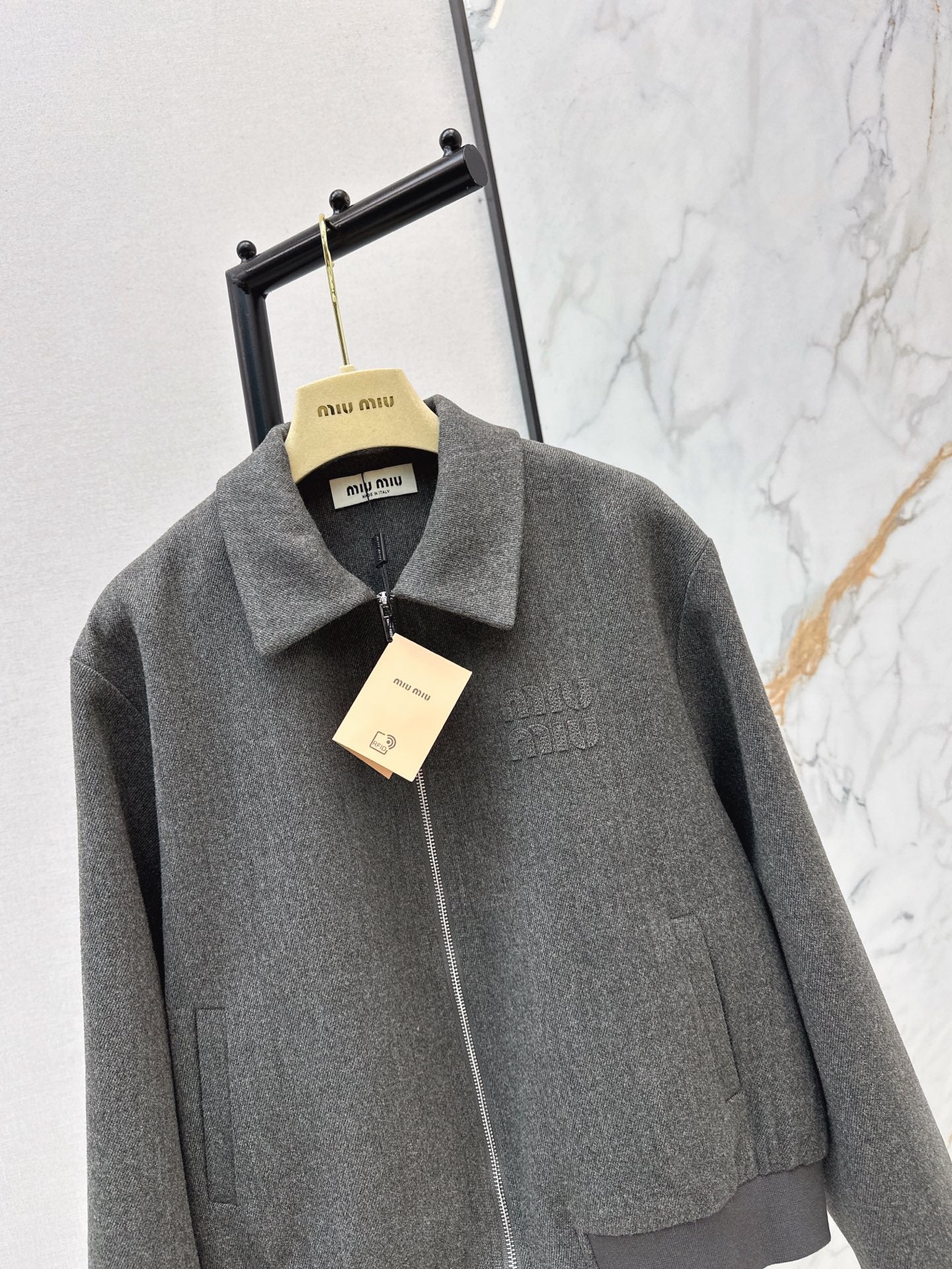 Miu NEW Letter Embroidered Jacket