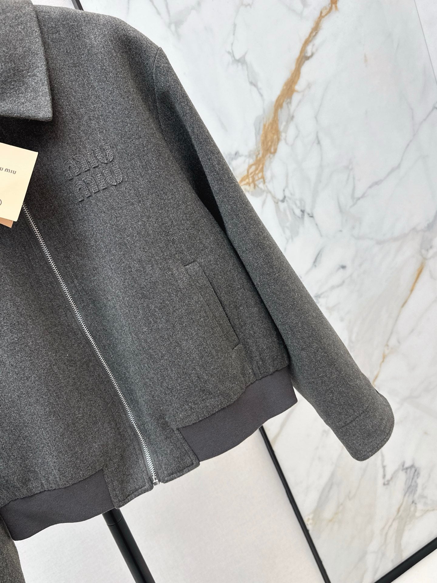 Miu NEW Letter Embroidered Jacket