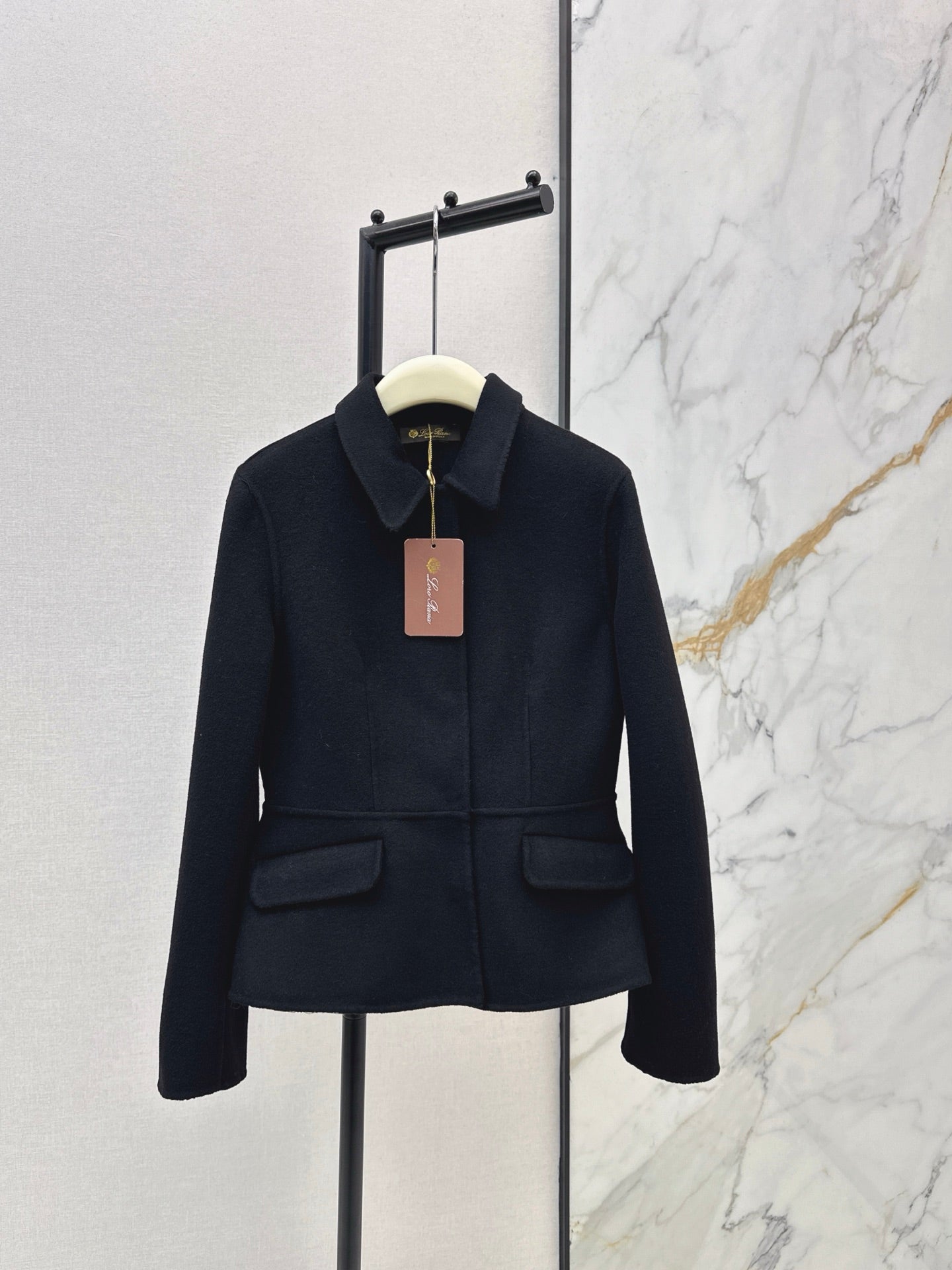 Loro NEW Double-faced wool cape coat