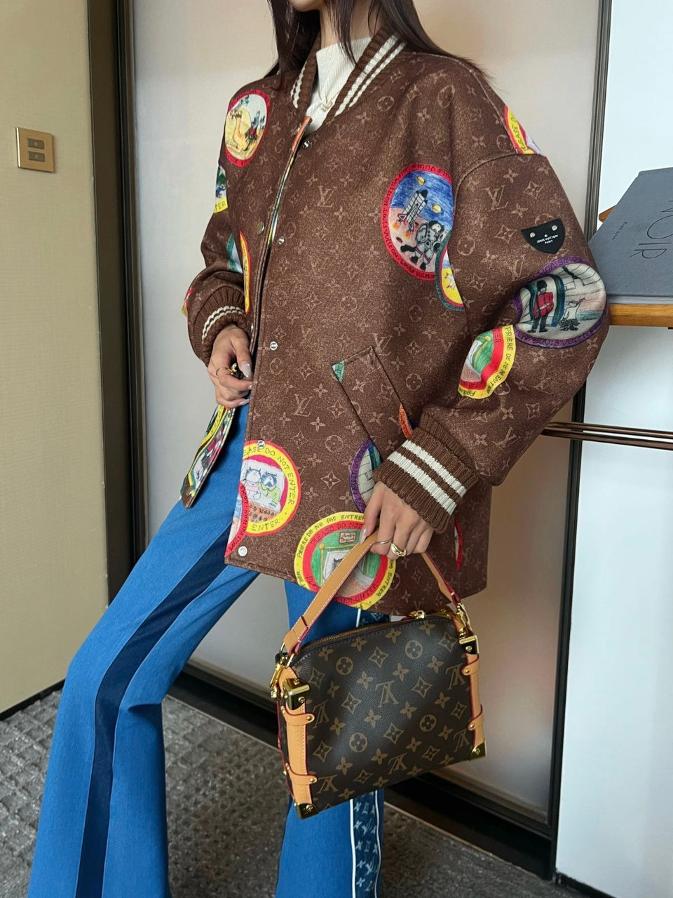 Louis NEW badge print jacket