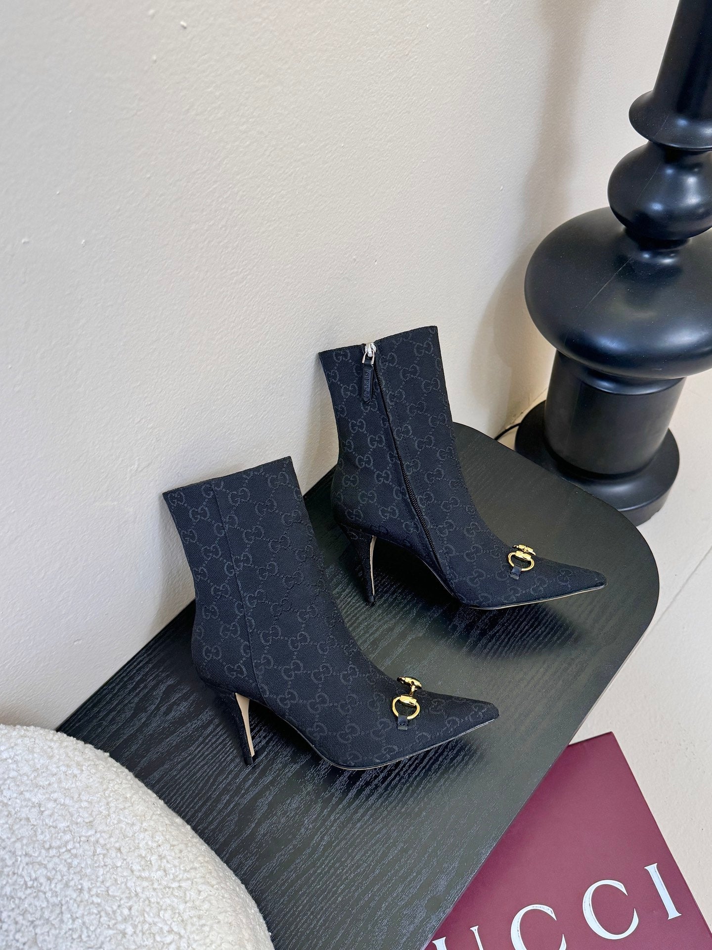 Gucc 25fw heel ankle boots