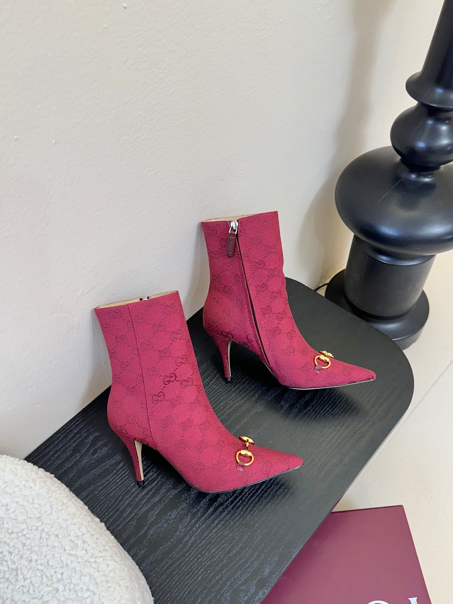 Gucc 25fw heel ankle boots