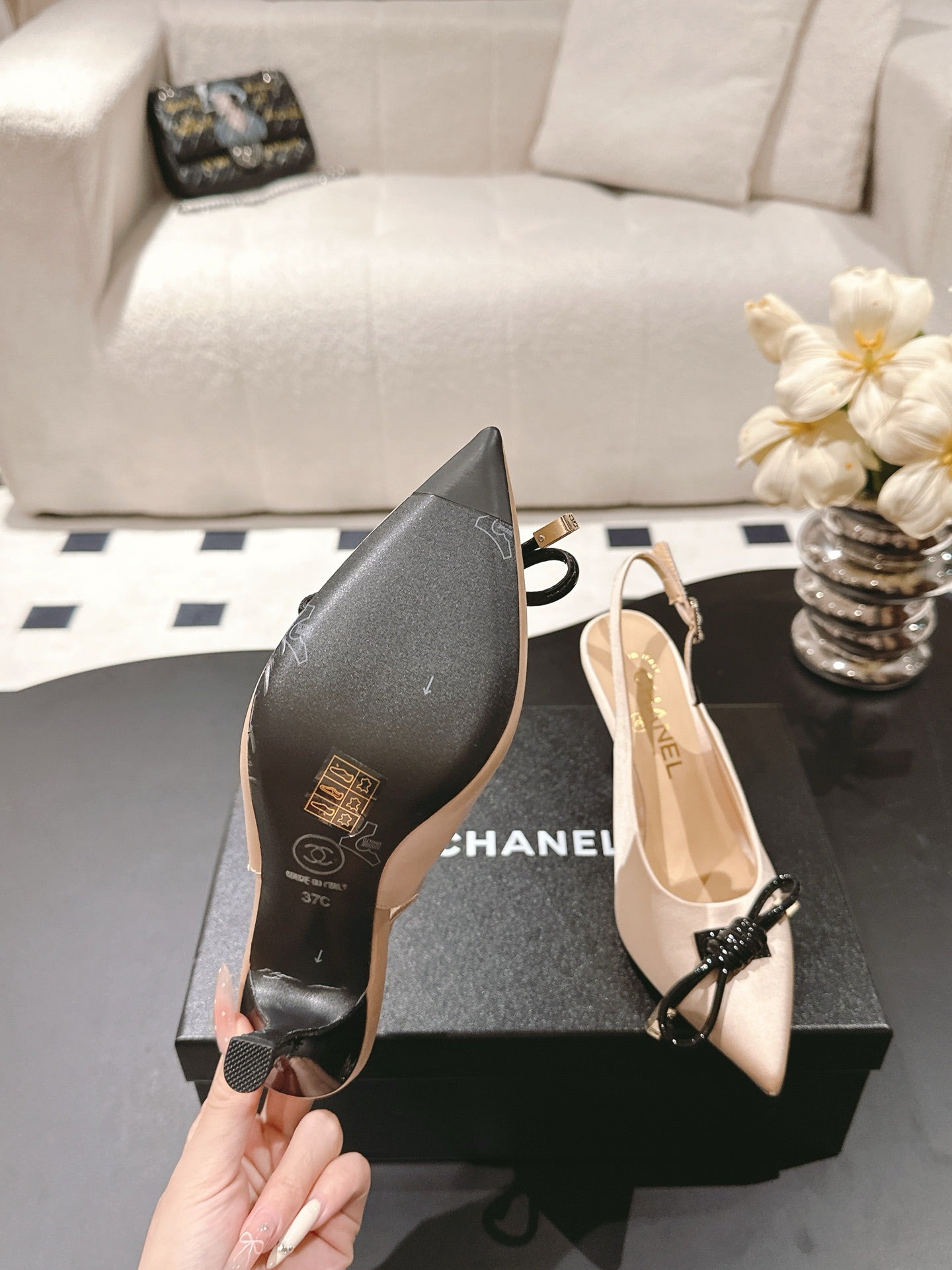Chan 25fw slingback heels