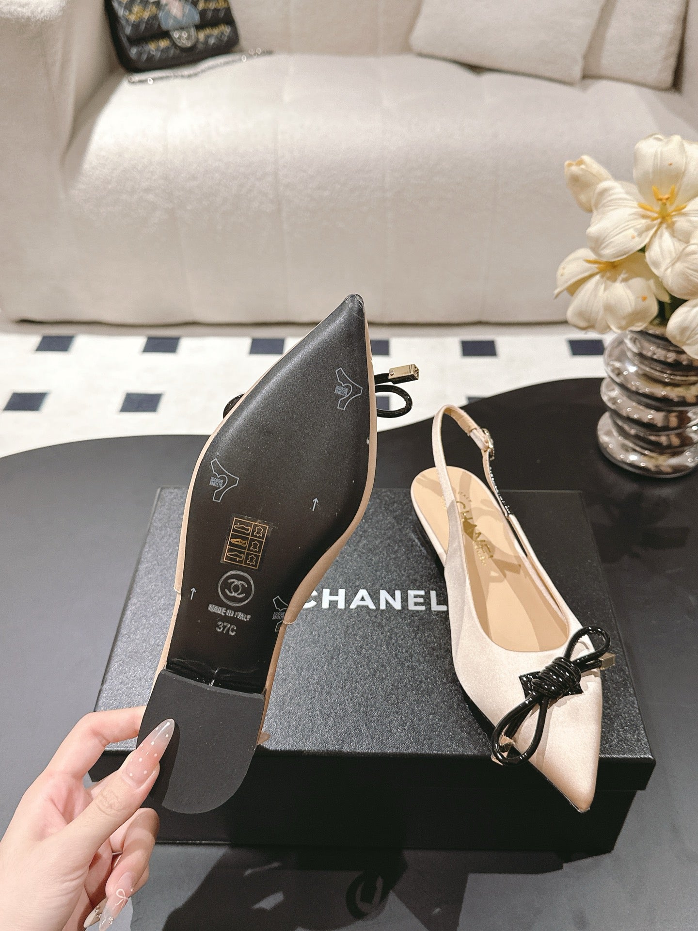 Chan 25fw slingback flats