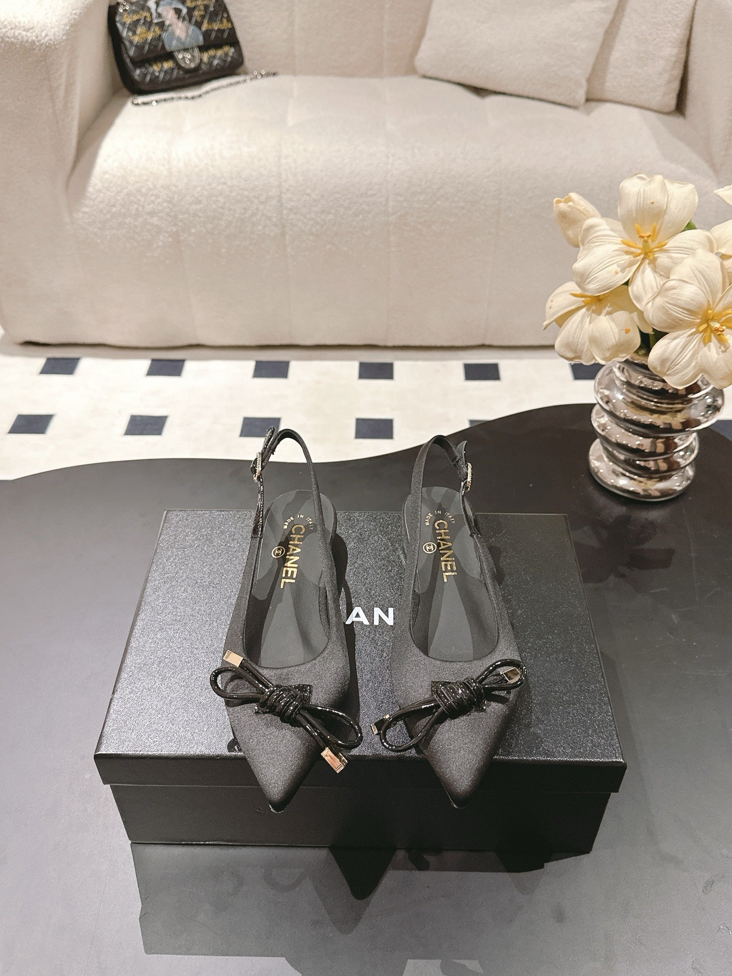 Chan 25fw slingback flats