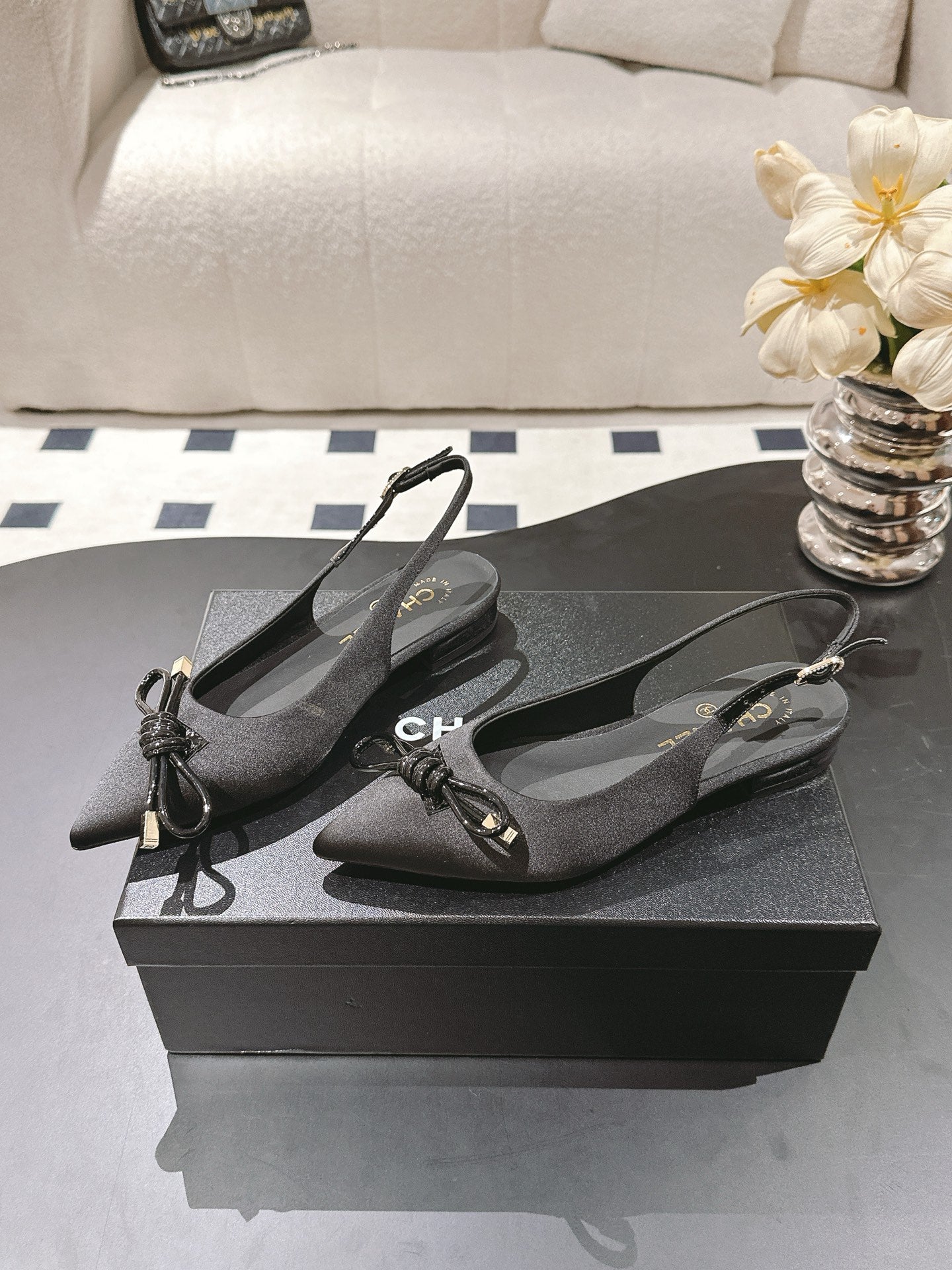Chan 25fw slingback flats