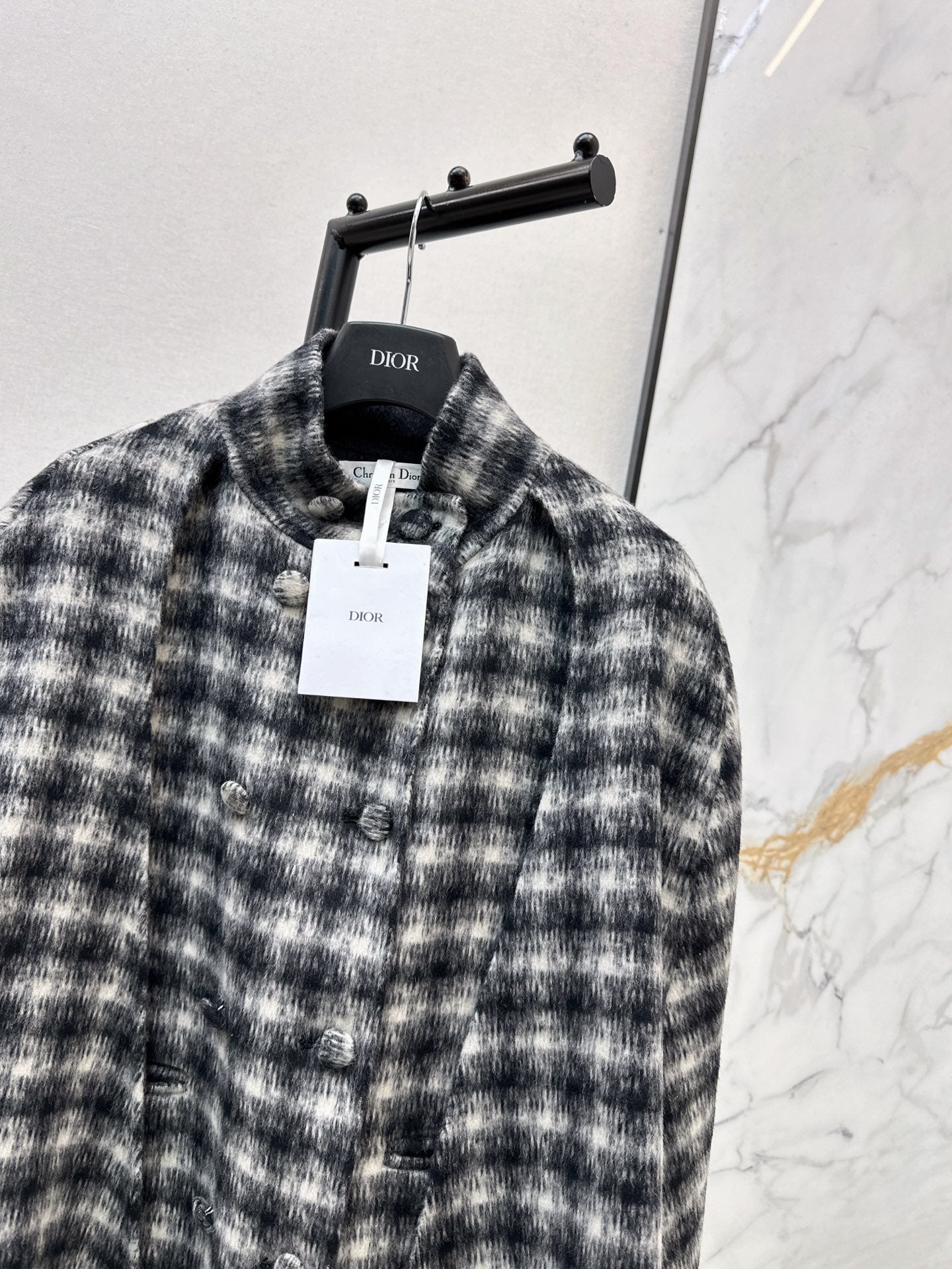 CD NEW plaid shawl cape coat