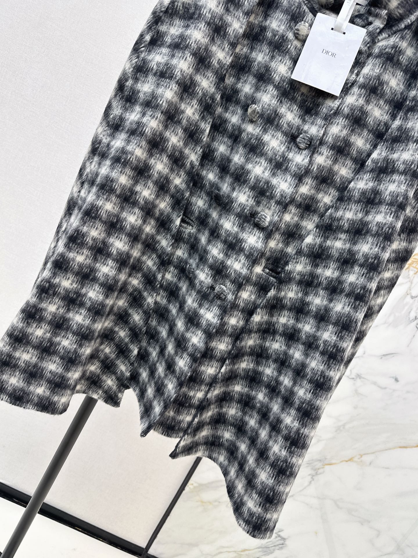 CD NEW plaid shawl cape coat