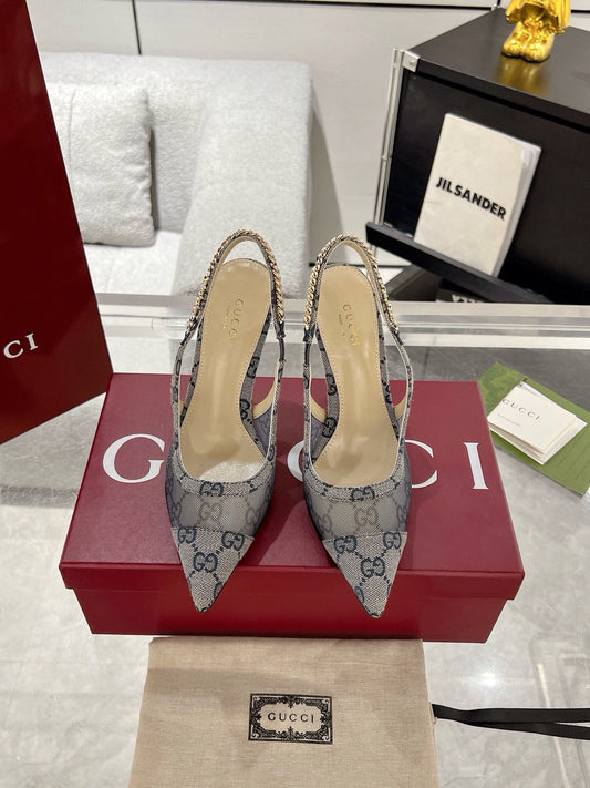 Gucc 25fw slingback heels