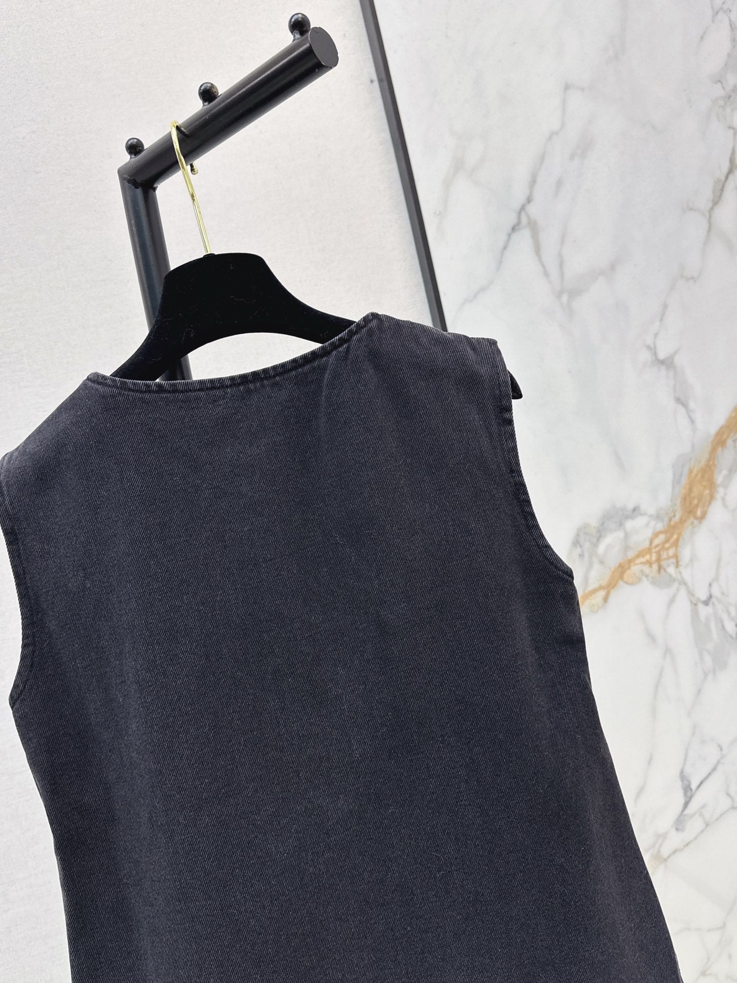 Chan NEW Bow-tie denim dress