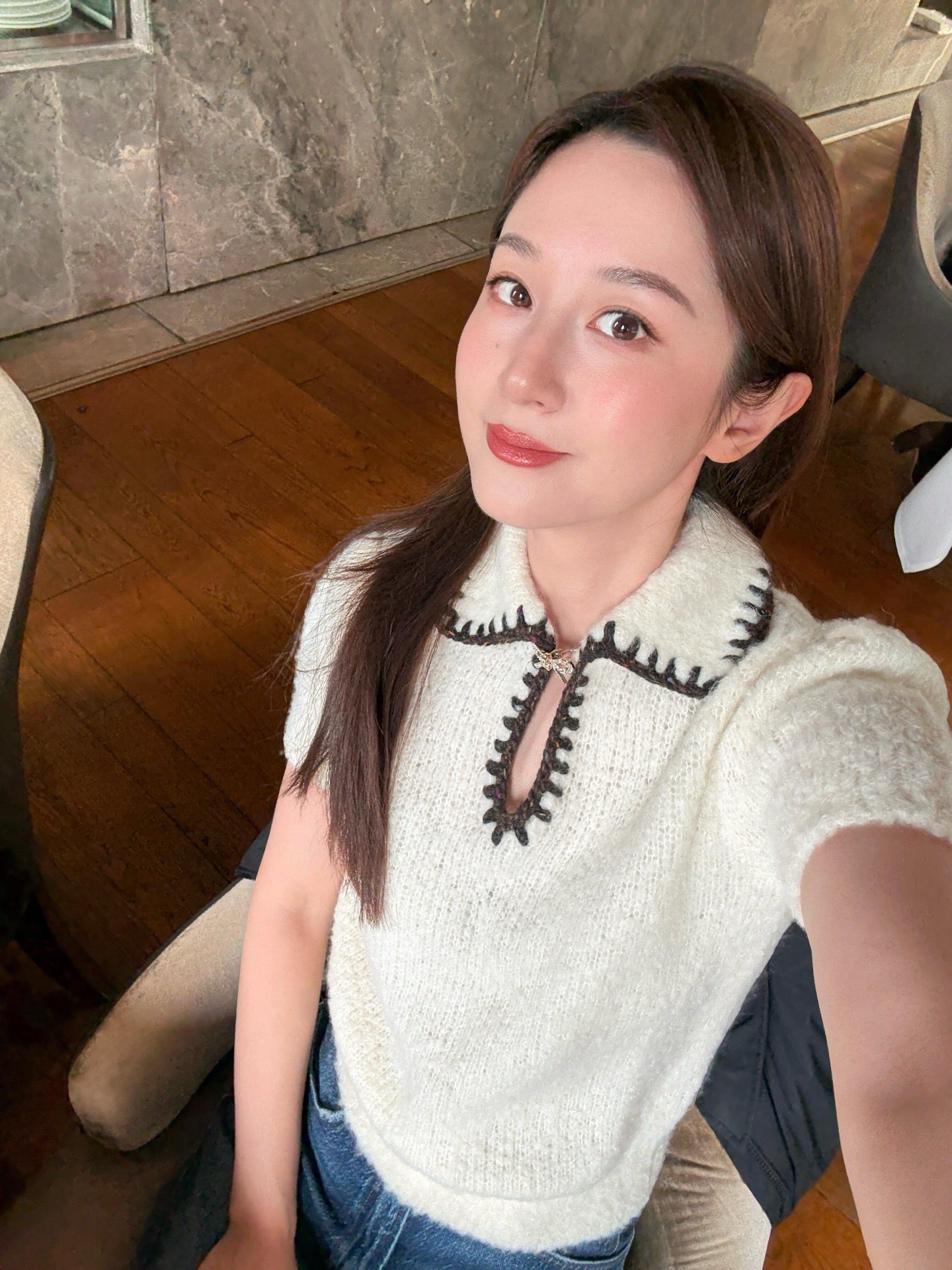 Chan NEW Bow-tie cashmere sweater