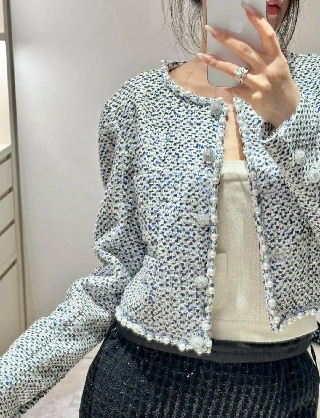 Chan New Beaded Silver Set