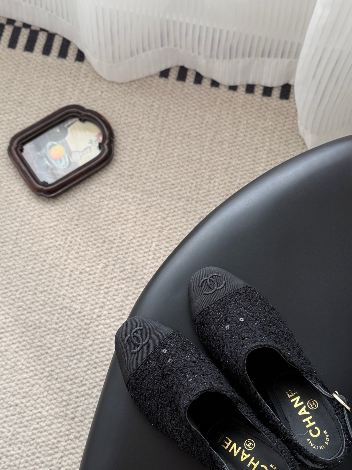 Chan 25fw slingback chunky heels