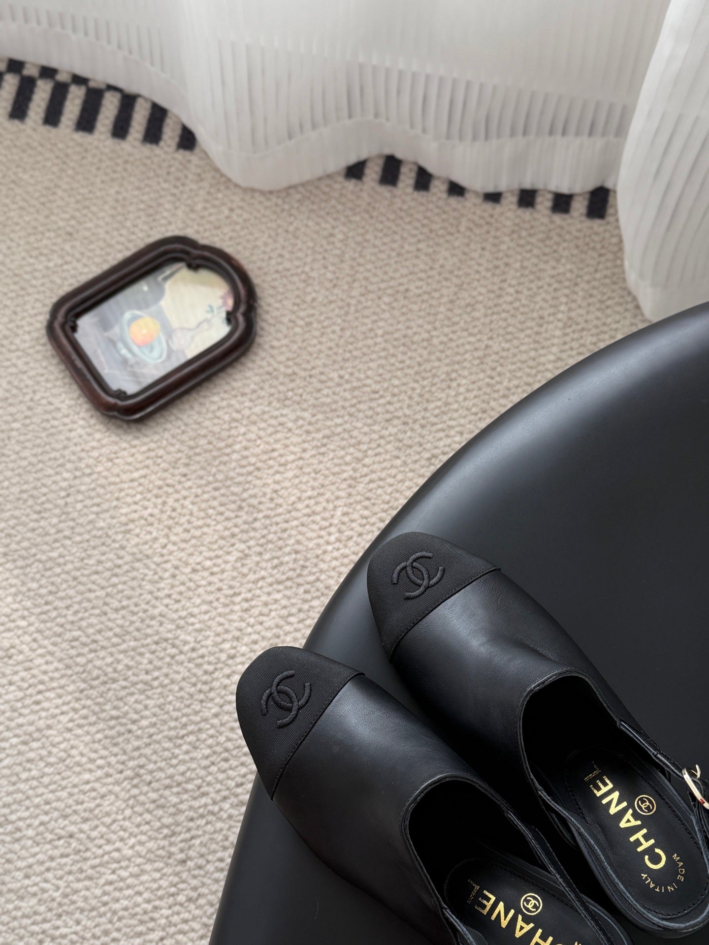 Chan 25fw slingback chunky heels