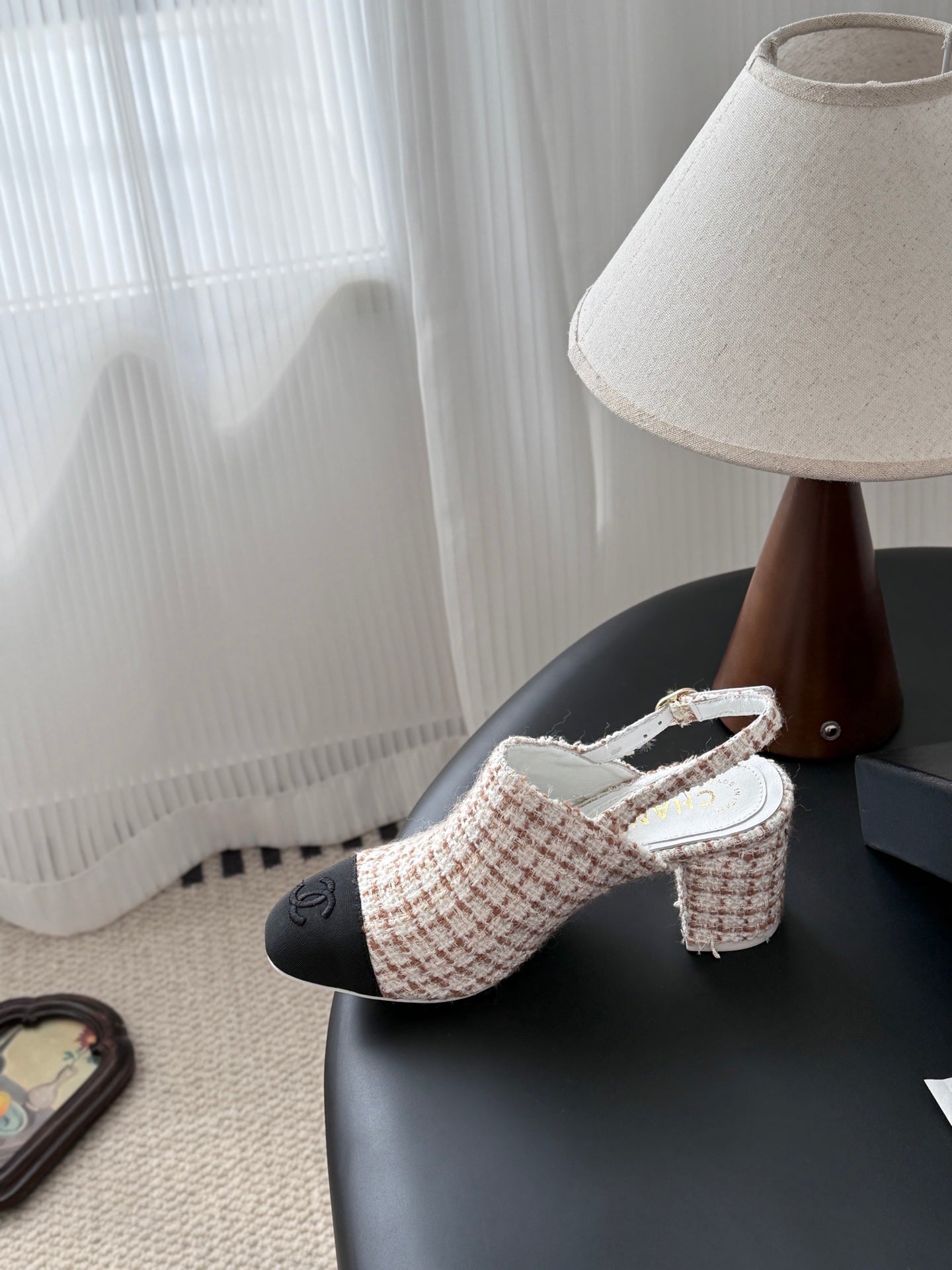 Chan 25fw slingback chunky heels