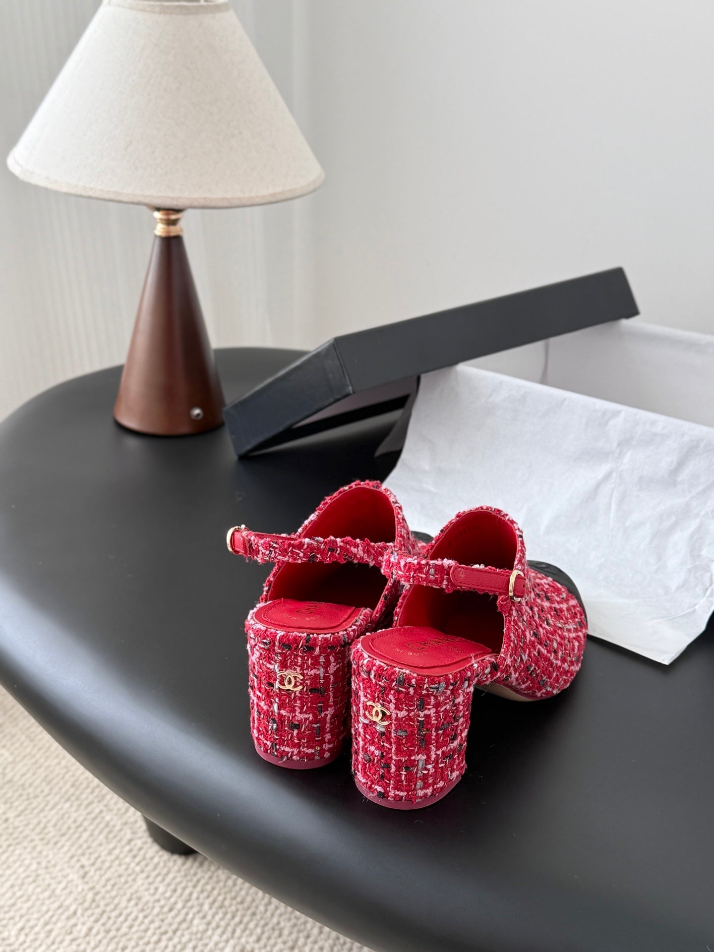 Chan 25fw slingback chunky heels