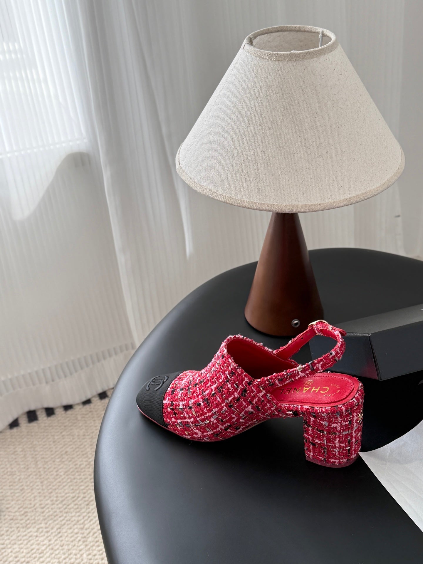 Chan 25fw slingback chunky heels