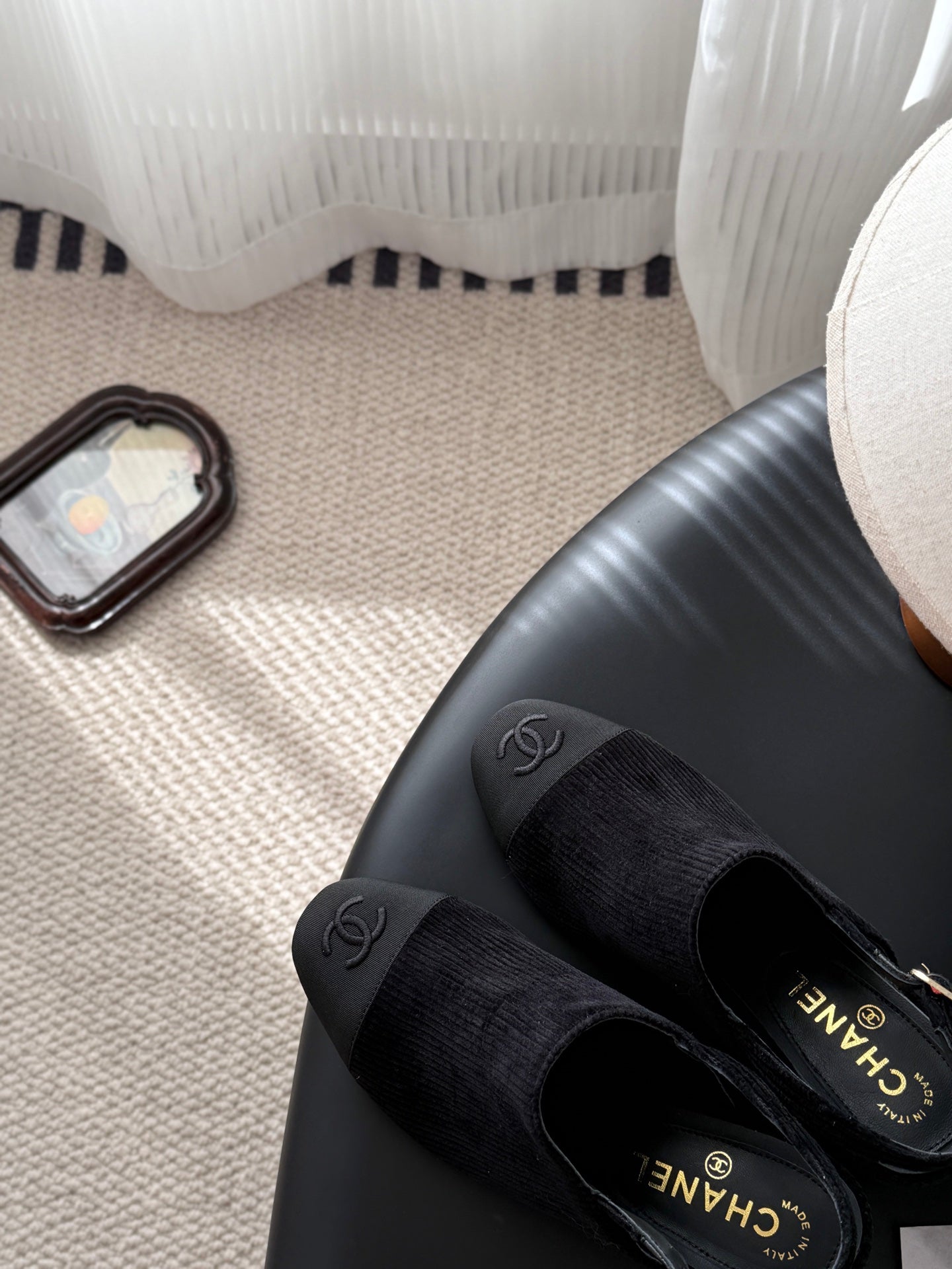 Chan 25fw slingback chunky heels