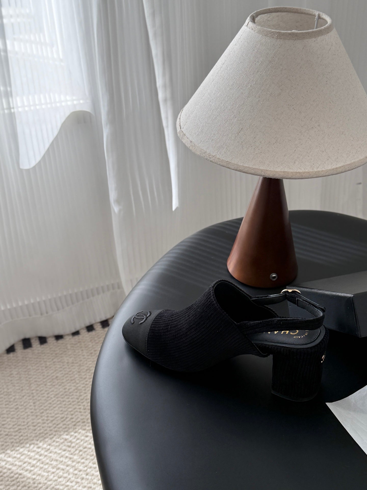 Chan 25fw slingback chunky heels