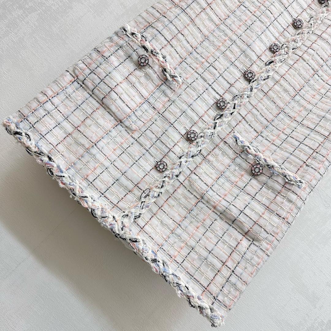 Chan 25fw Coarse fabric vest dress