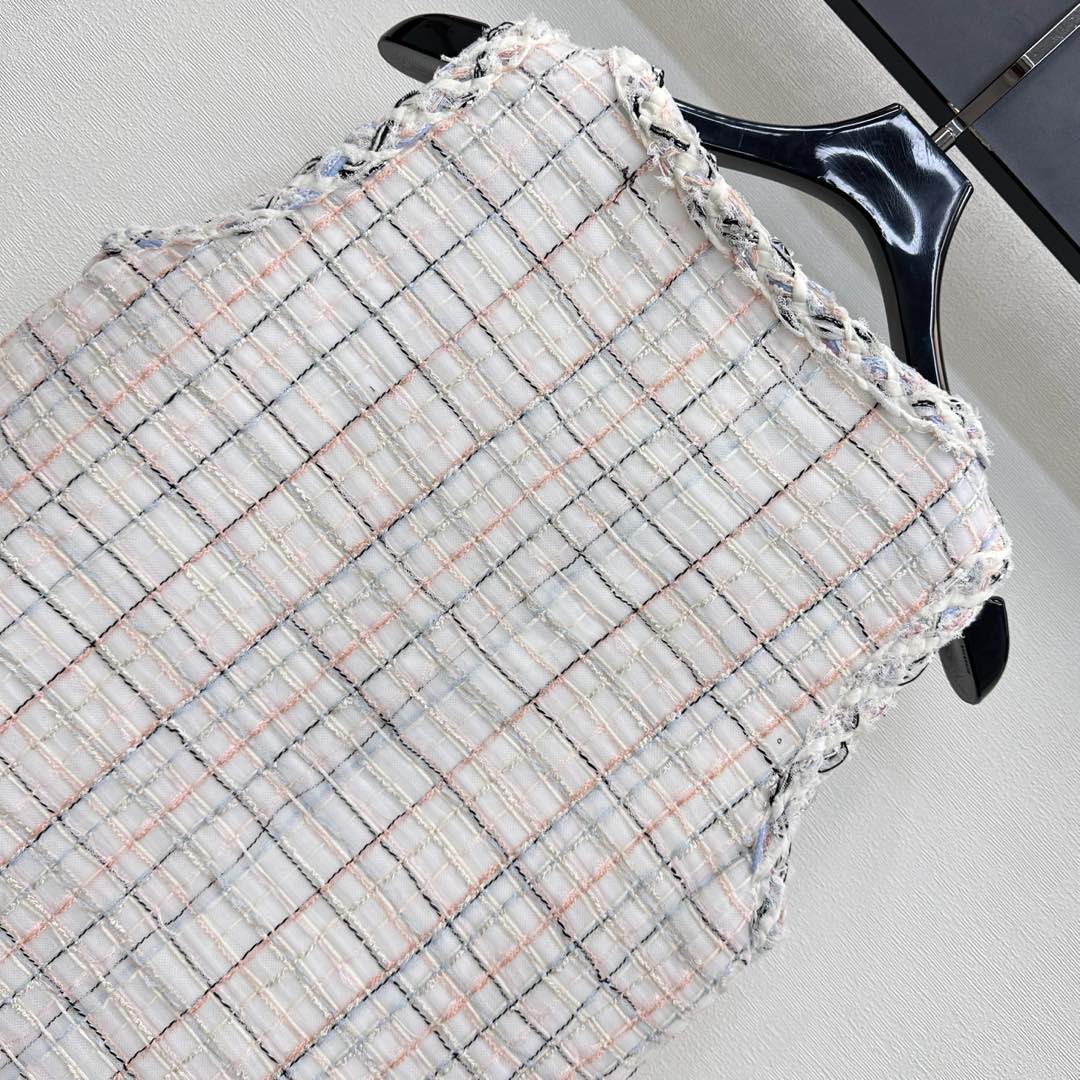 Chan 25fw Coarse fabric vest dress