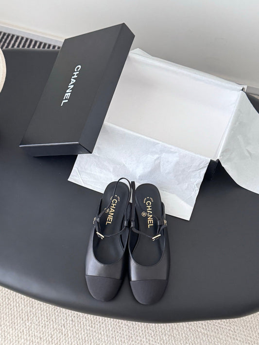 Chan 25fw slingback mary jane flats