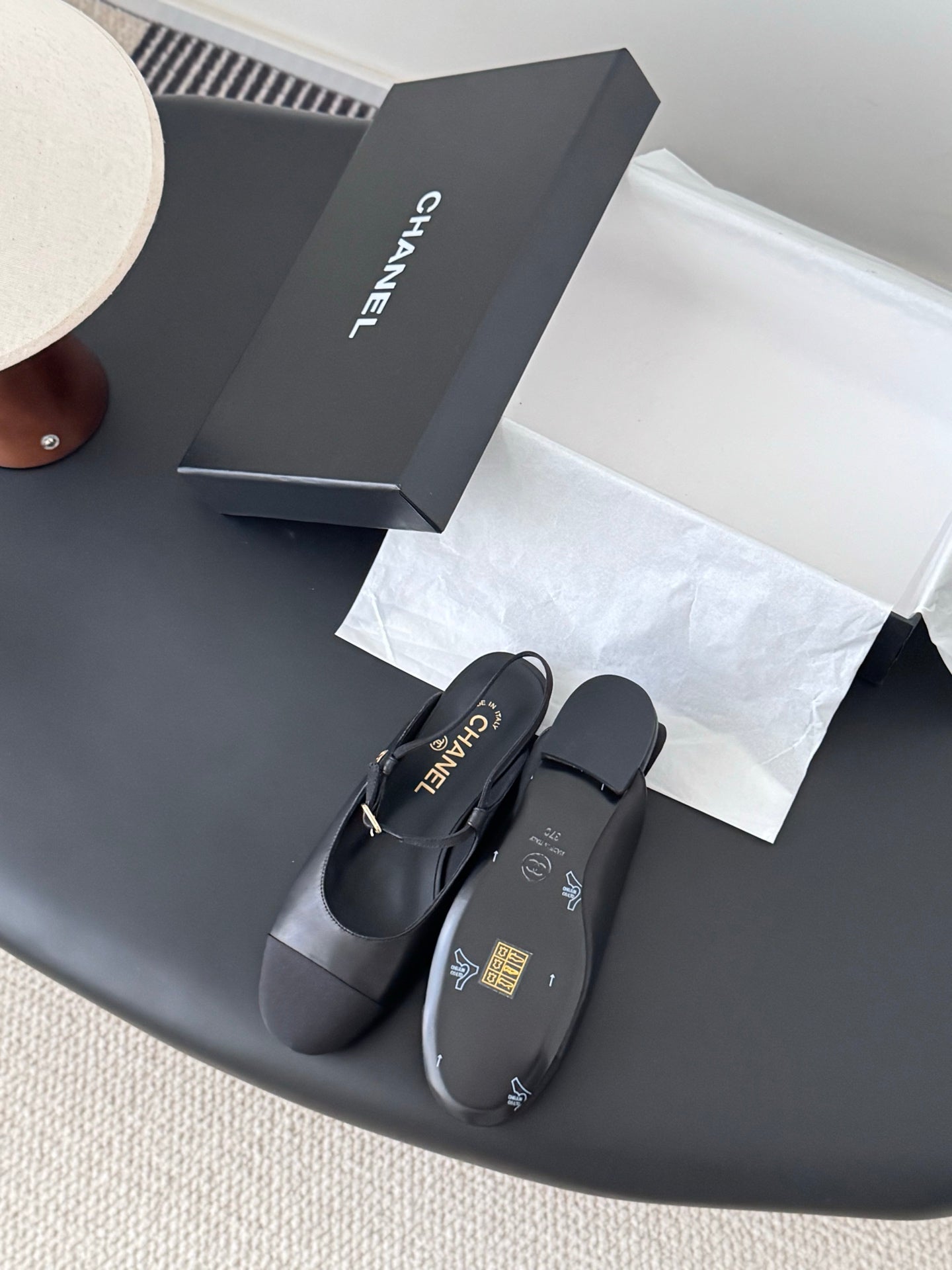 Chan 25fw slingback mary jane flats