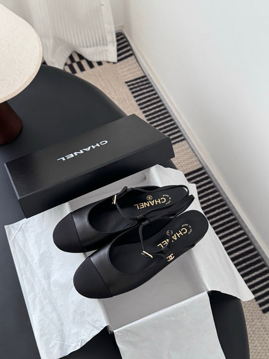Chan 25fw slingback mary jane flats