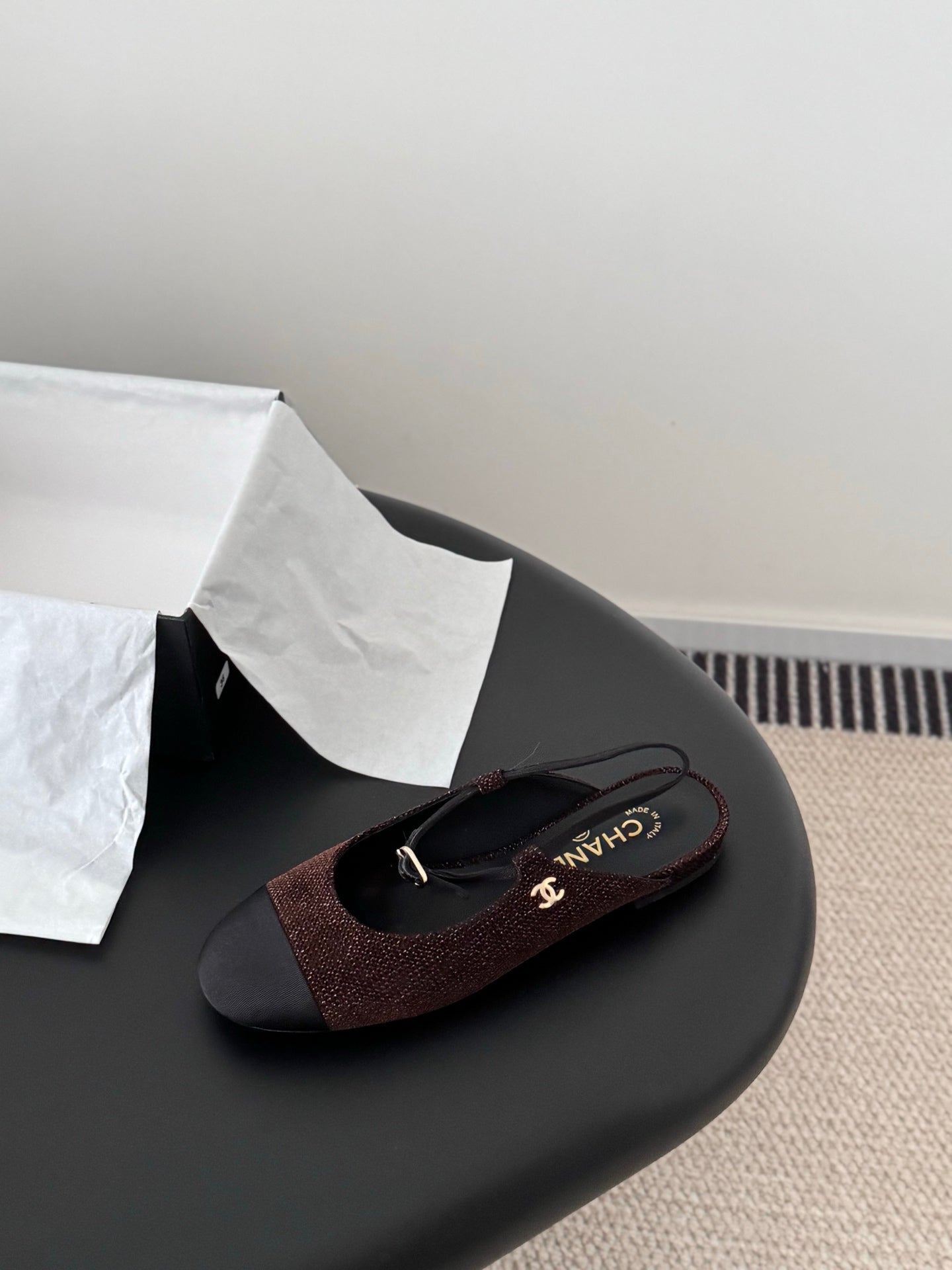 Chan 25fw slingback mary jane flats