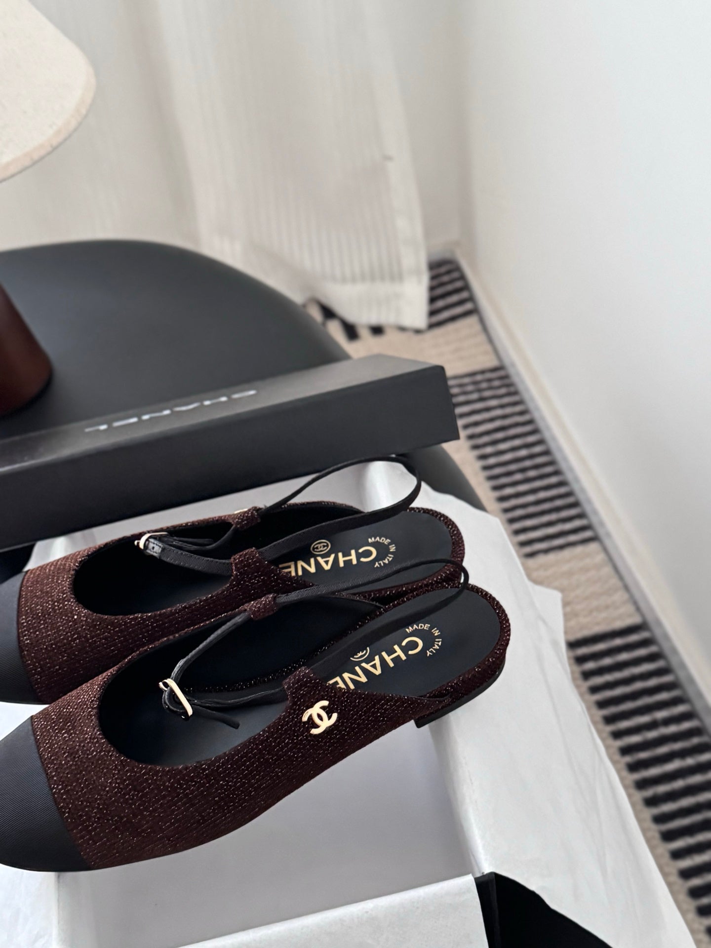 Chan 25fw slingback mary jane flats