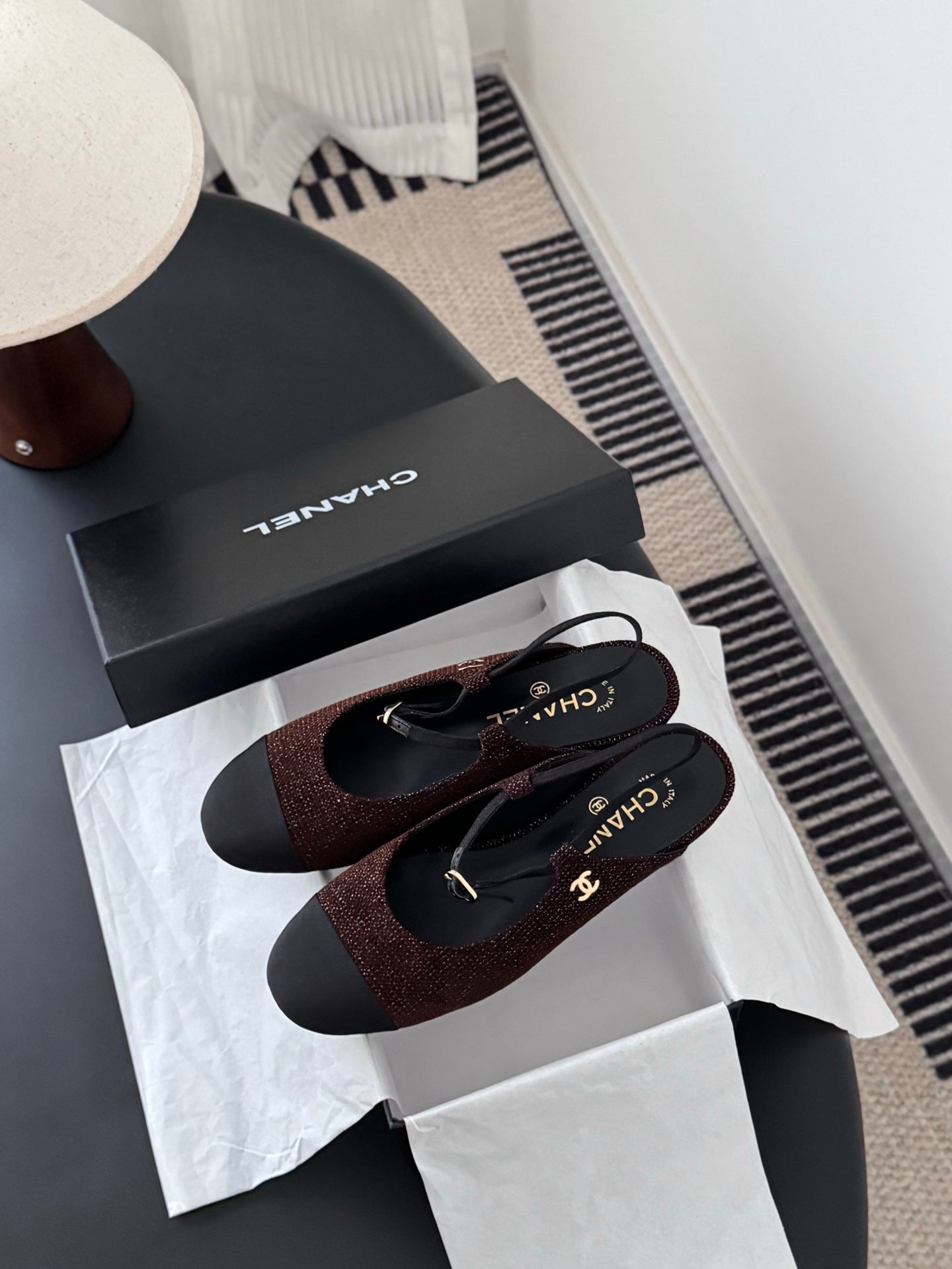 Chan 25fw slingback mary jane flats