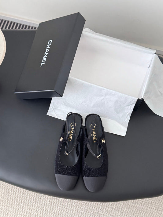 Chan 25fw slingback mary jane flats