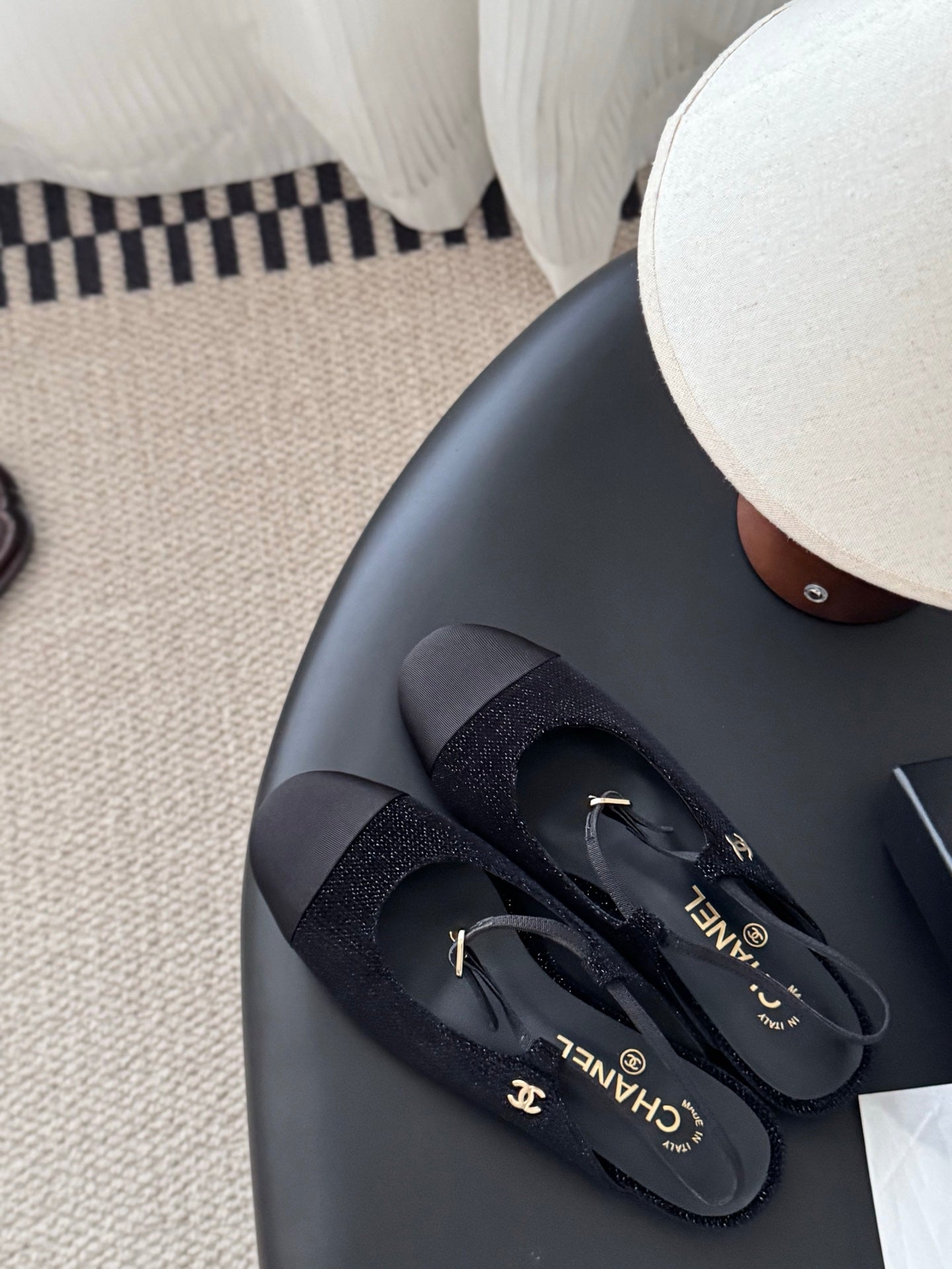 Chan 25fw slingback mary jane flats