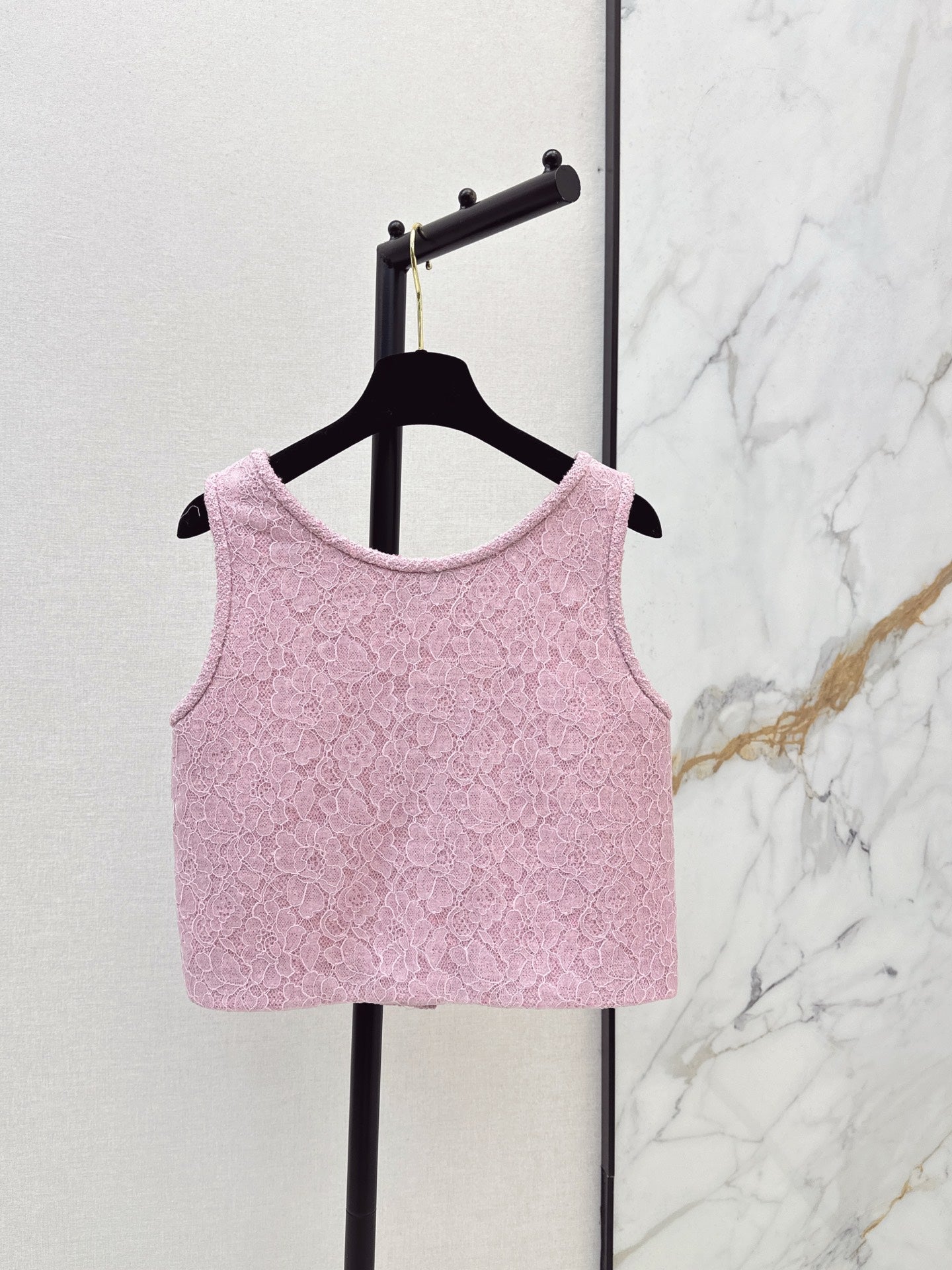 Chan NEW Tweed Lace Vest