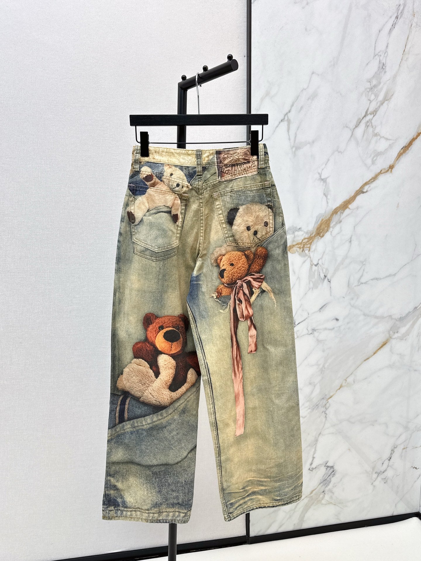 Acn NEW Printed denim pants