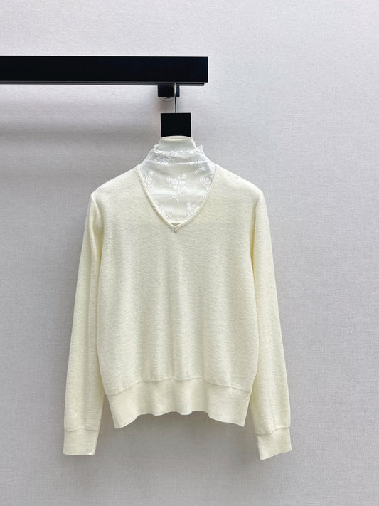 Es NEW Lace wool sweater