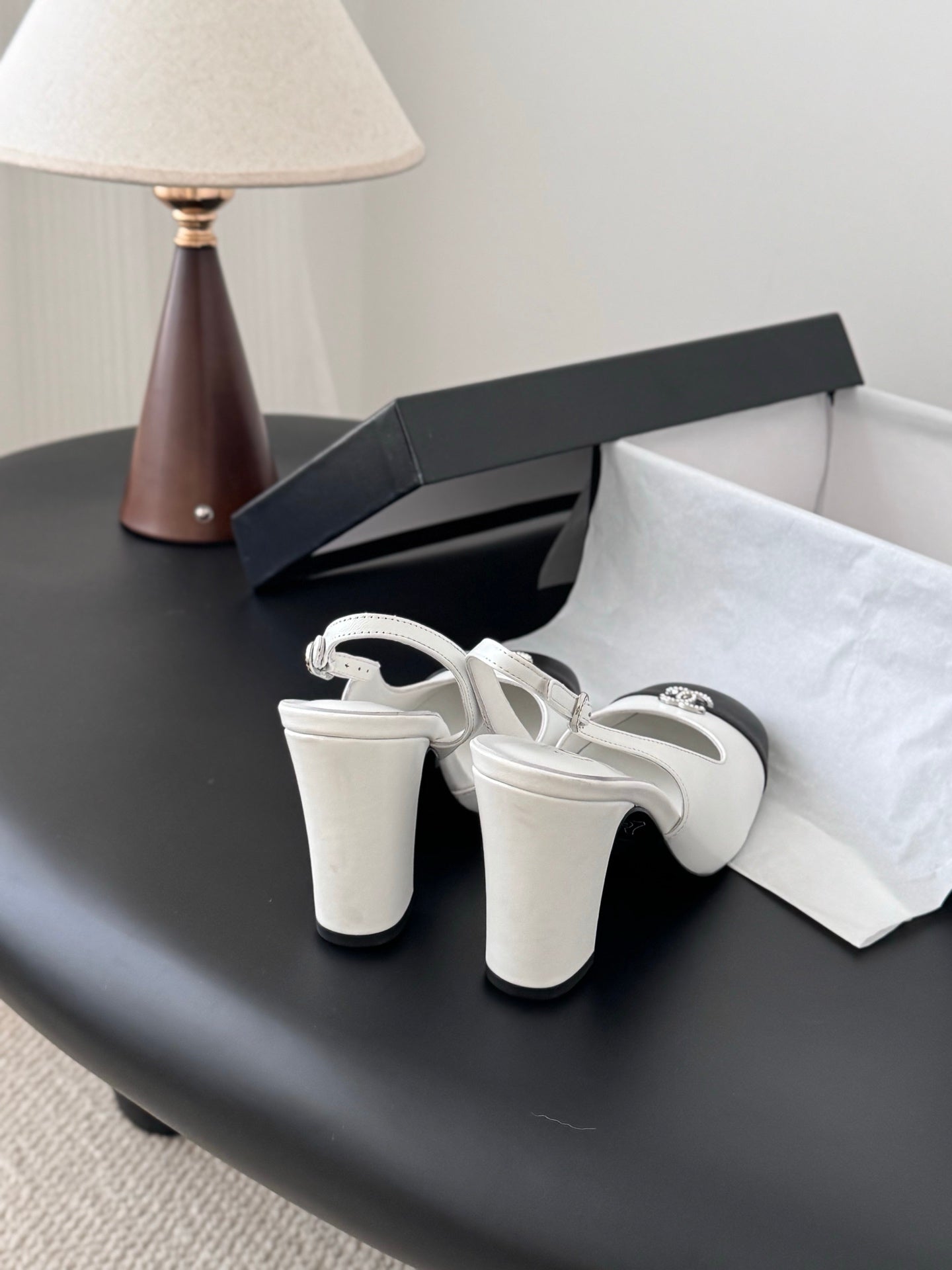 Chan 25fw slingback mary jane chunky heels