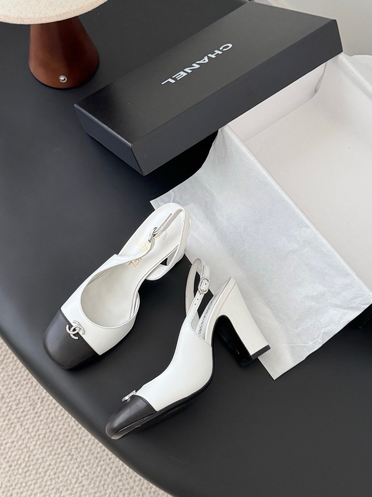 Chan 25fw slingback mary jane chunky heels