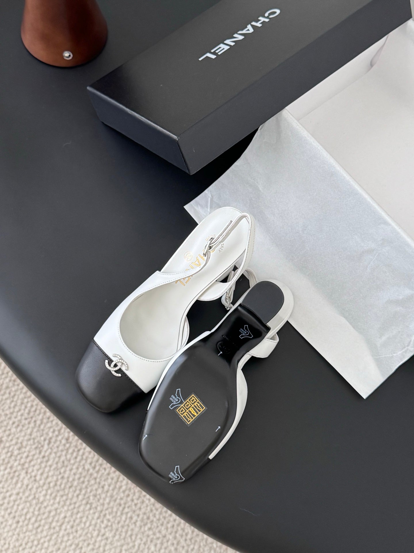 Chan 25fw slingback mary jane chunky heels