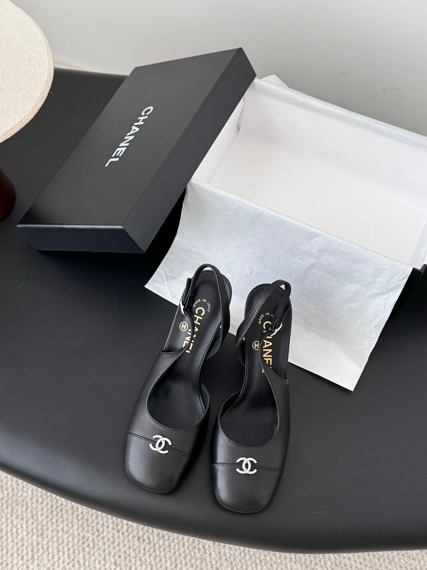 Chan 25fw slingback mary jane chunky heels