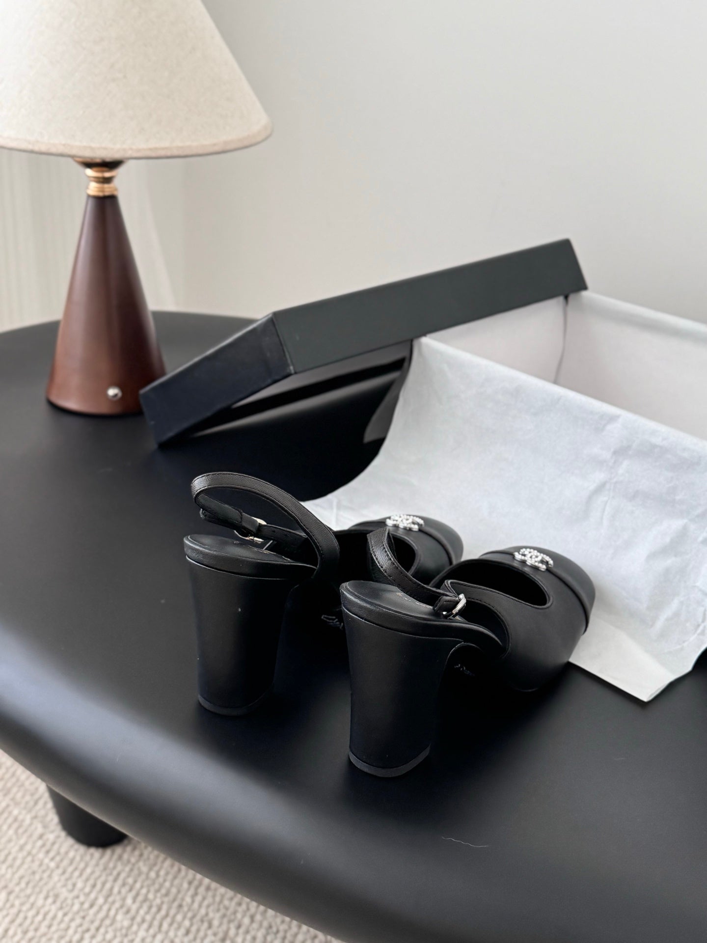 Chan 25fw slingback mary jane chunky heels